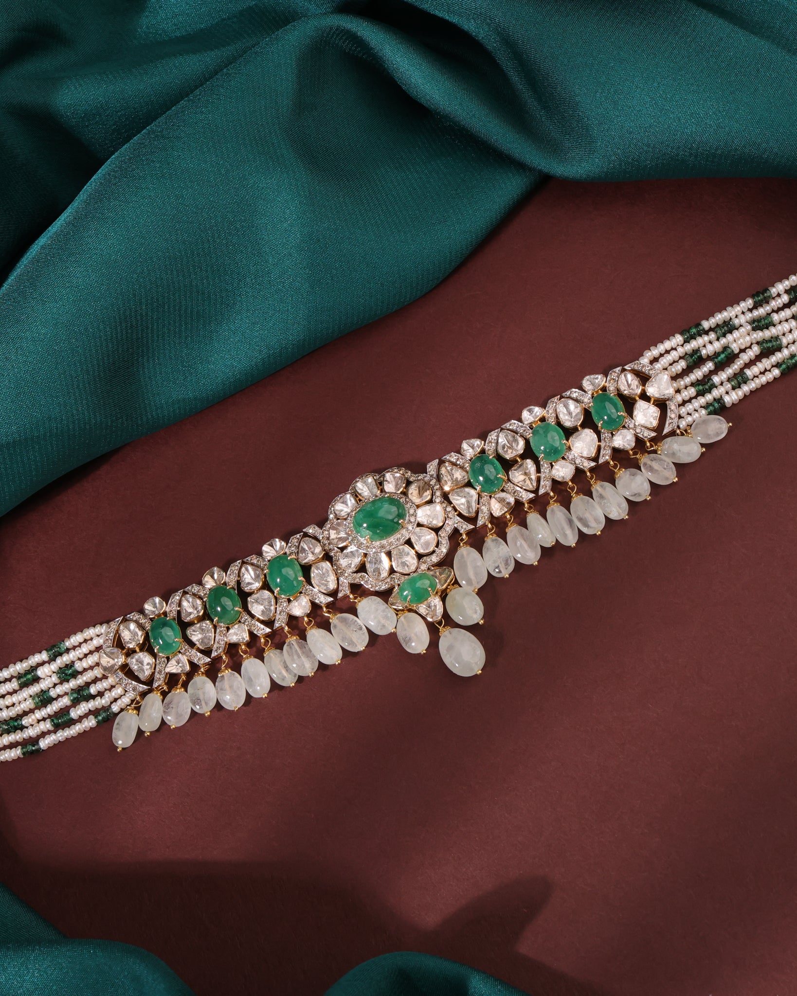 Aahana Polki And Diamond Choker