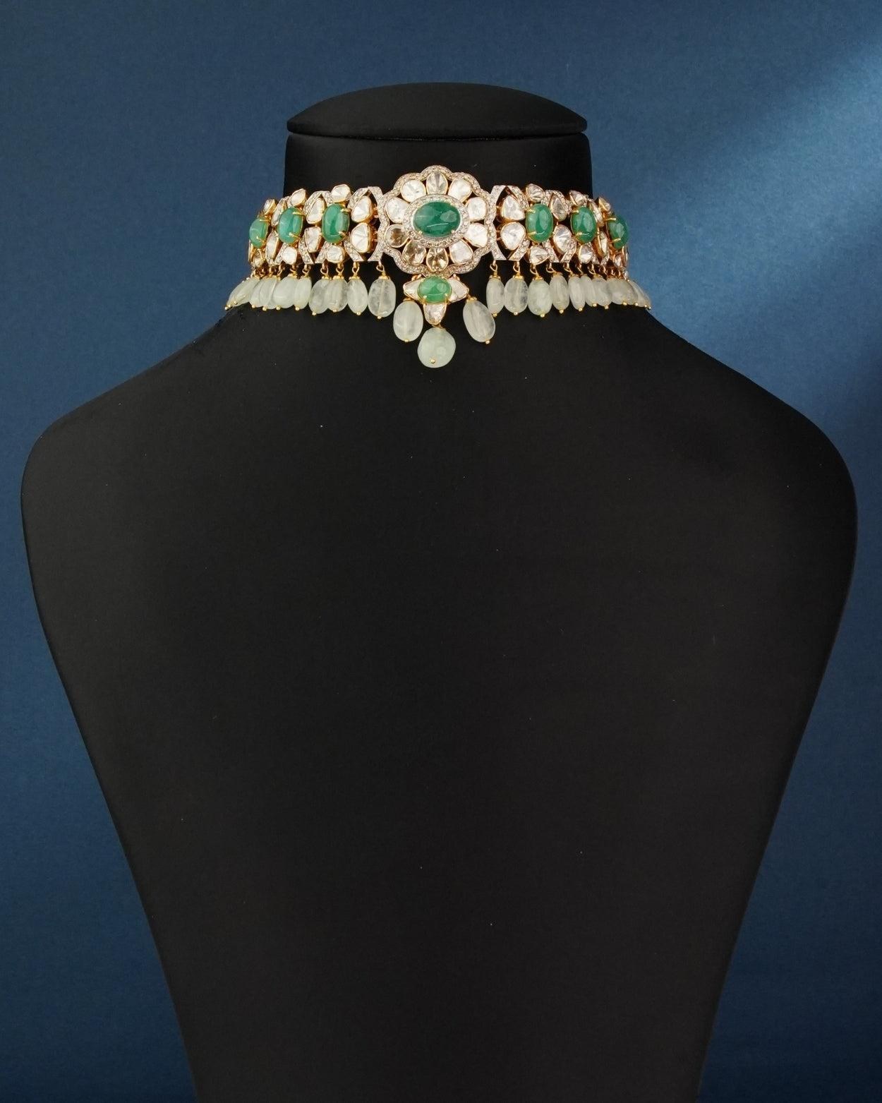 Naimisha Polki And Diamond Choker