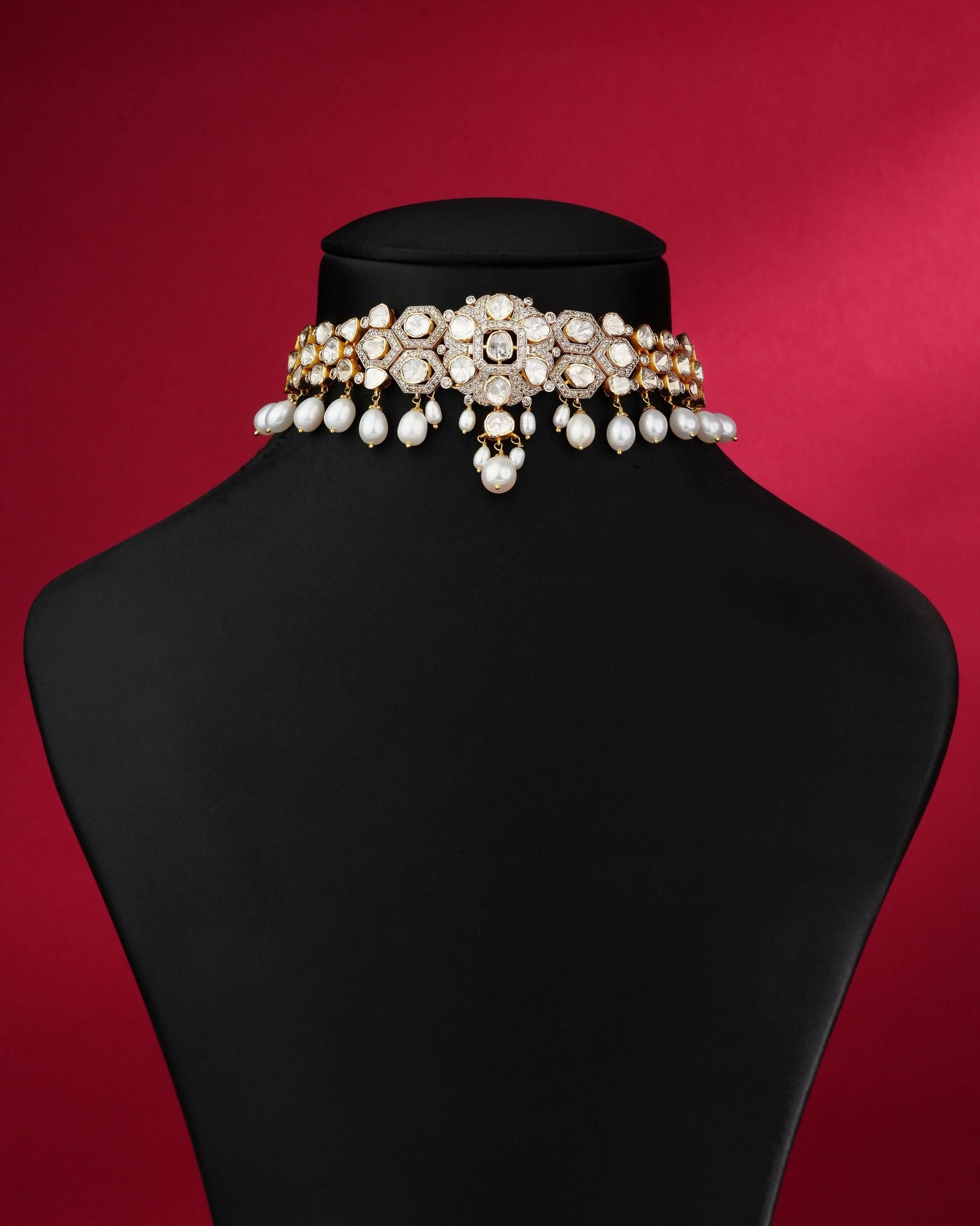 Kalakarni Polki And Diamond Choker