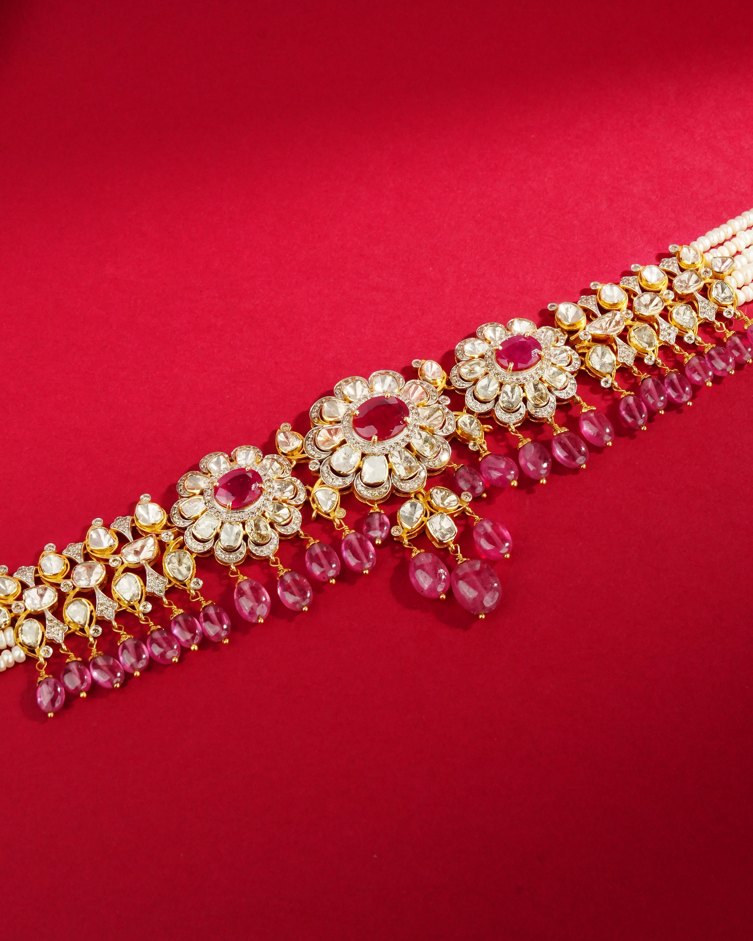 Sumati Polki And Diamond Choker