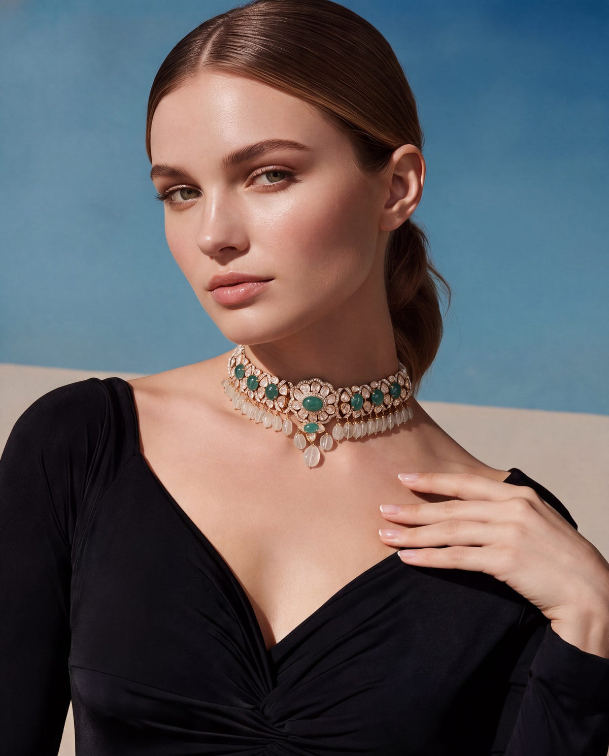 Bidisha Polki And Diamond Choker