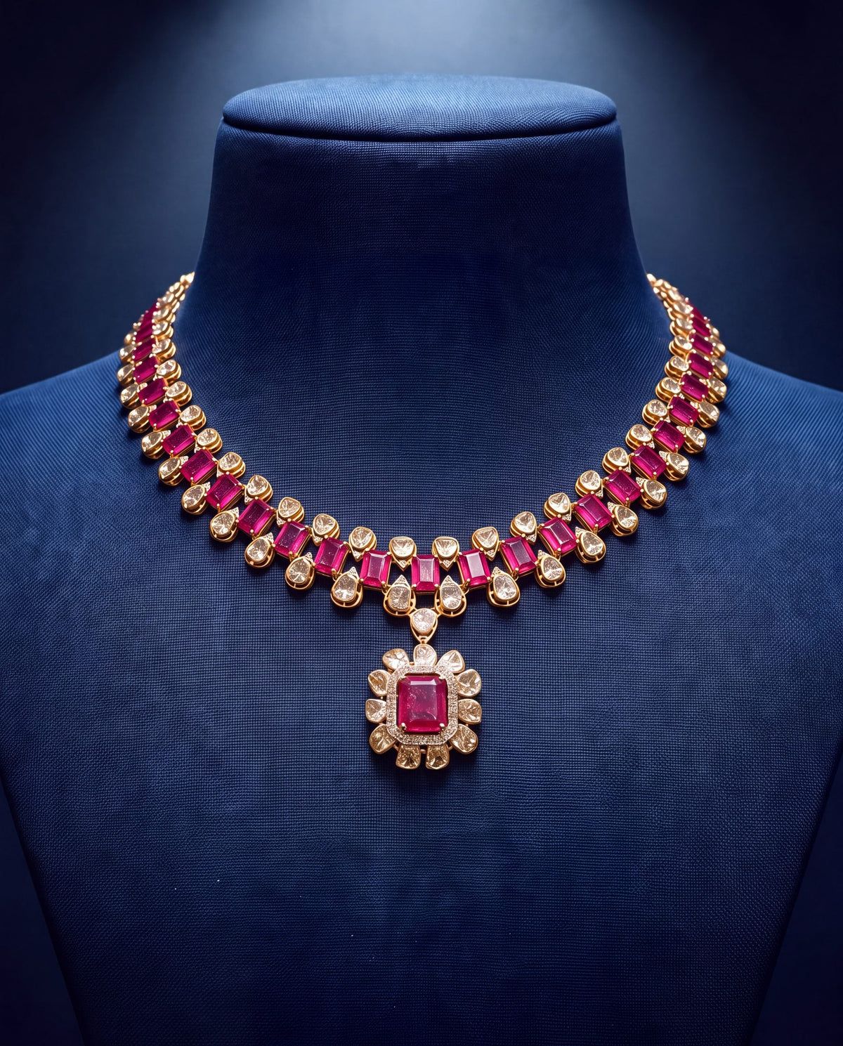 Sujaya Polki And Diamond Necklace