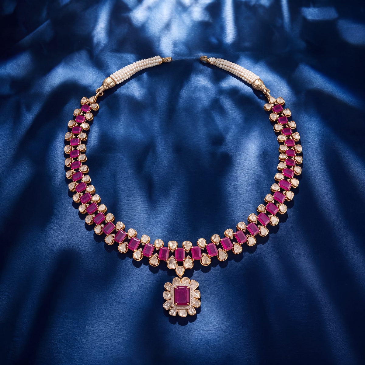 Sujaya Polki And Diamond Necklace