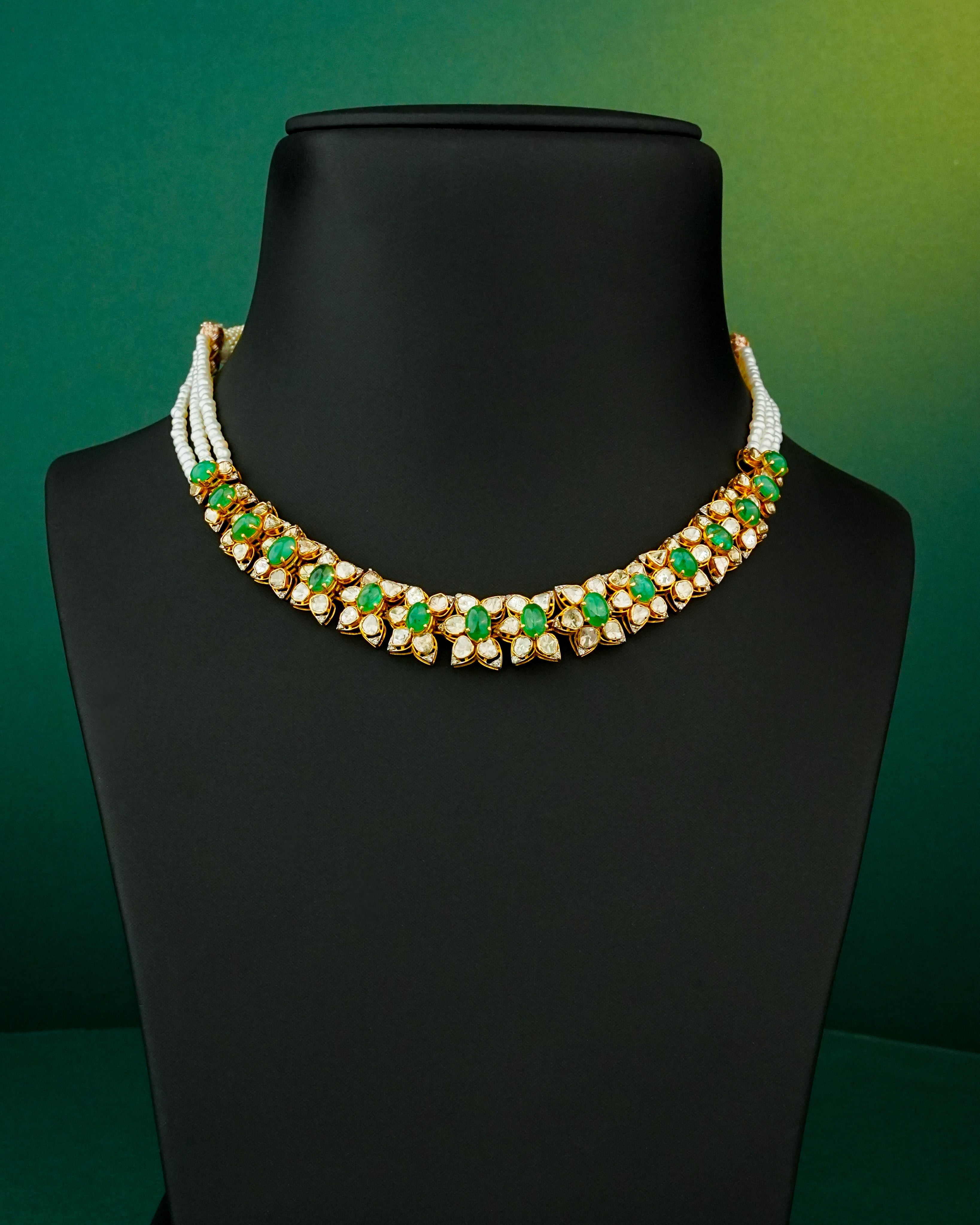 Karuna Polki And Diamond Choker