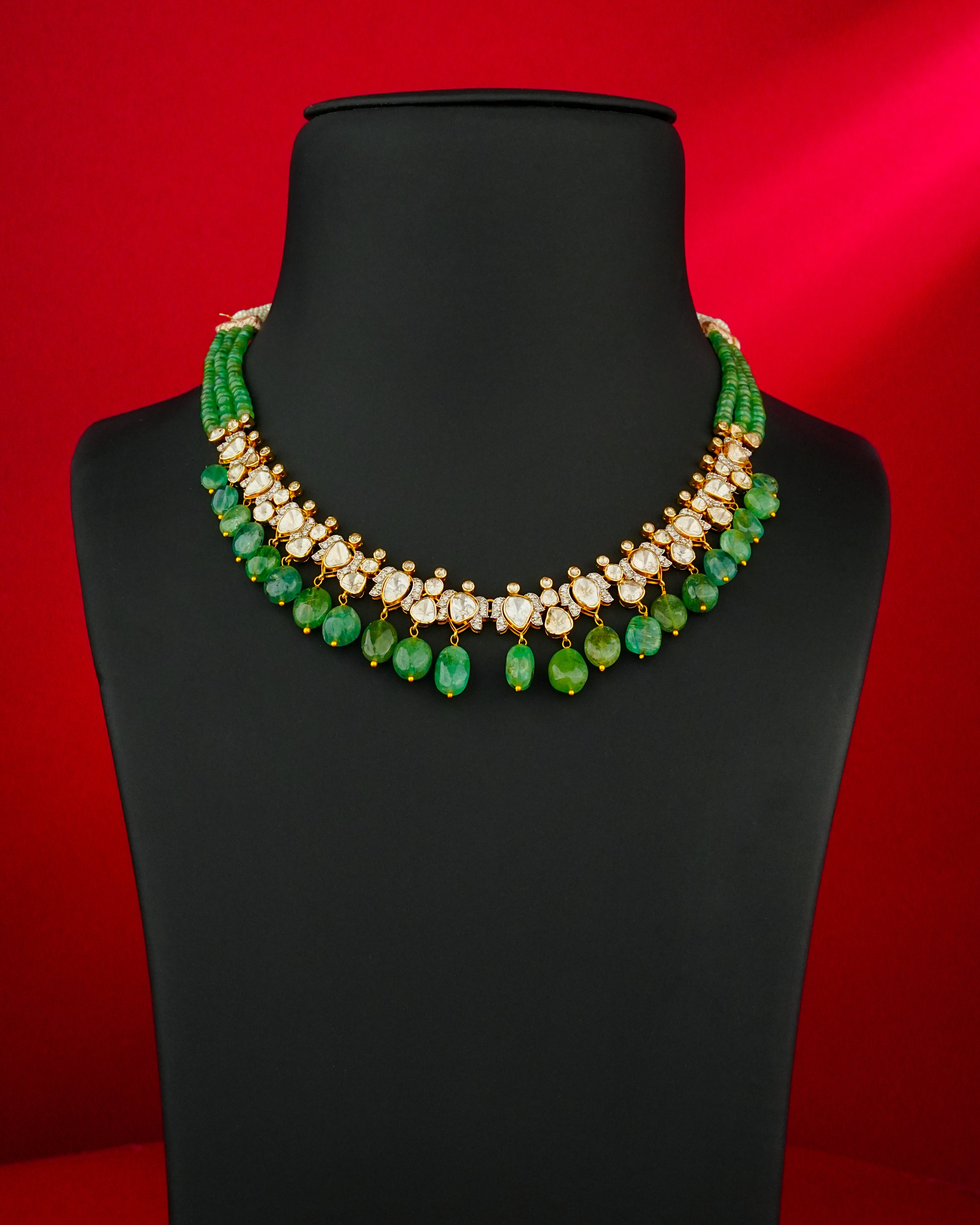 Nadia Polki And Diamond Necklace