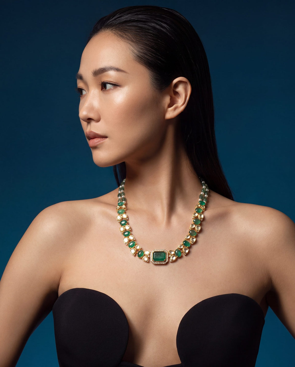 Samrudi Polki And Diamond Necklace