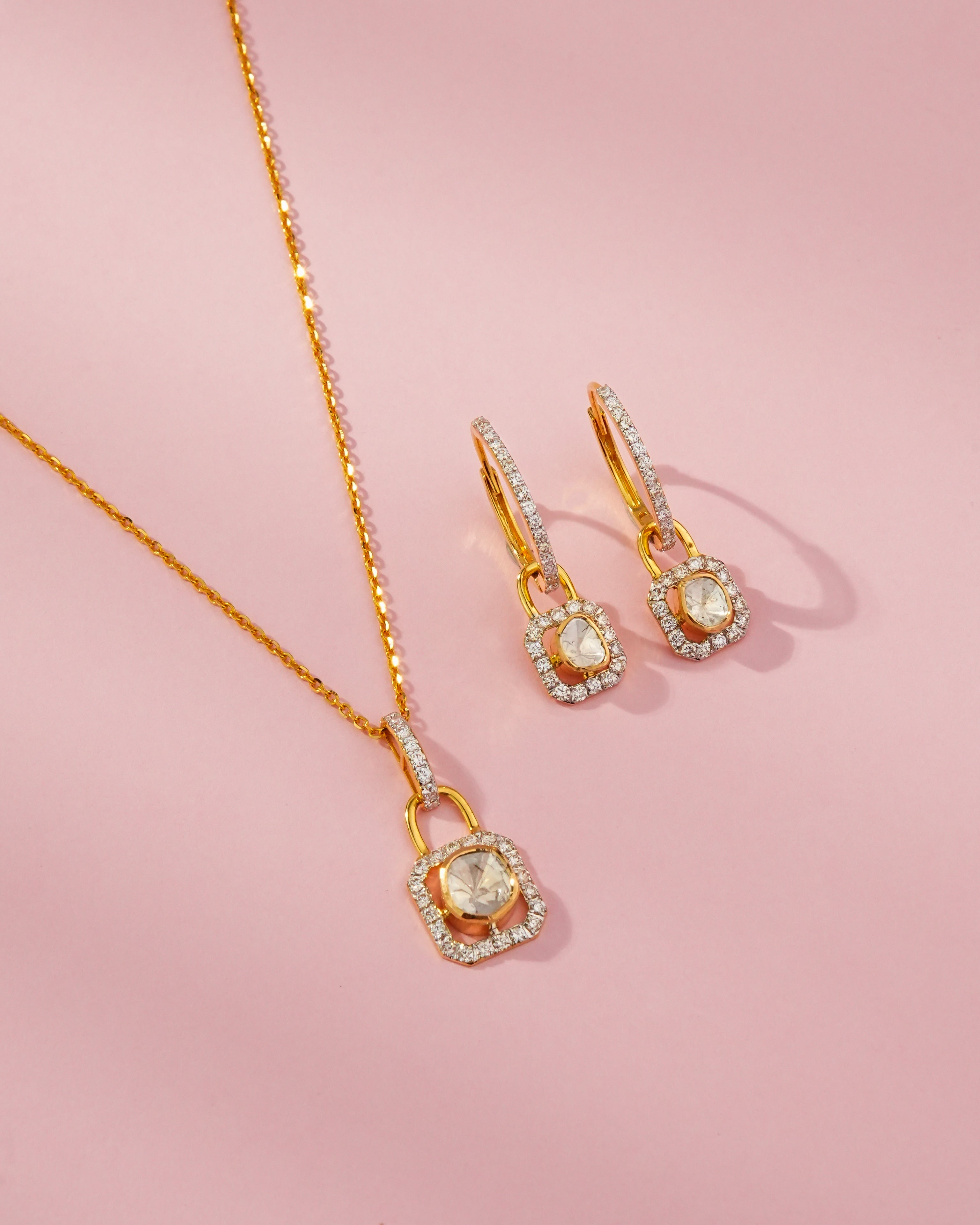 Camila Polki And Diamond Hoops