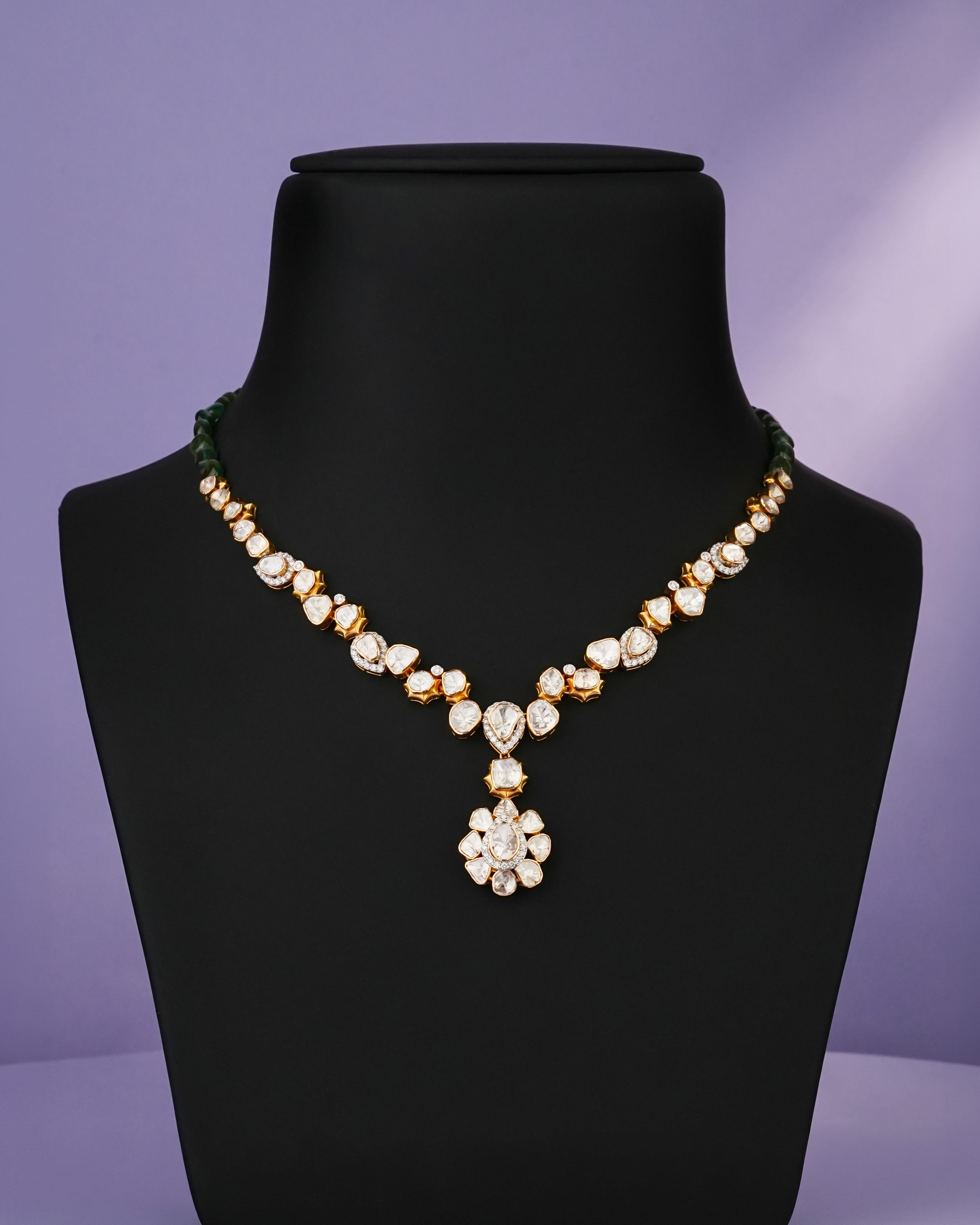 Farah Polki And Diamond Necklace