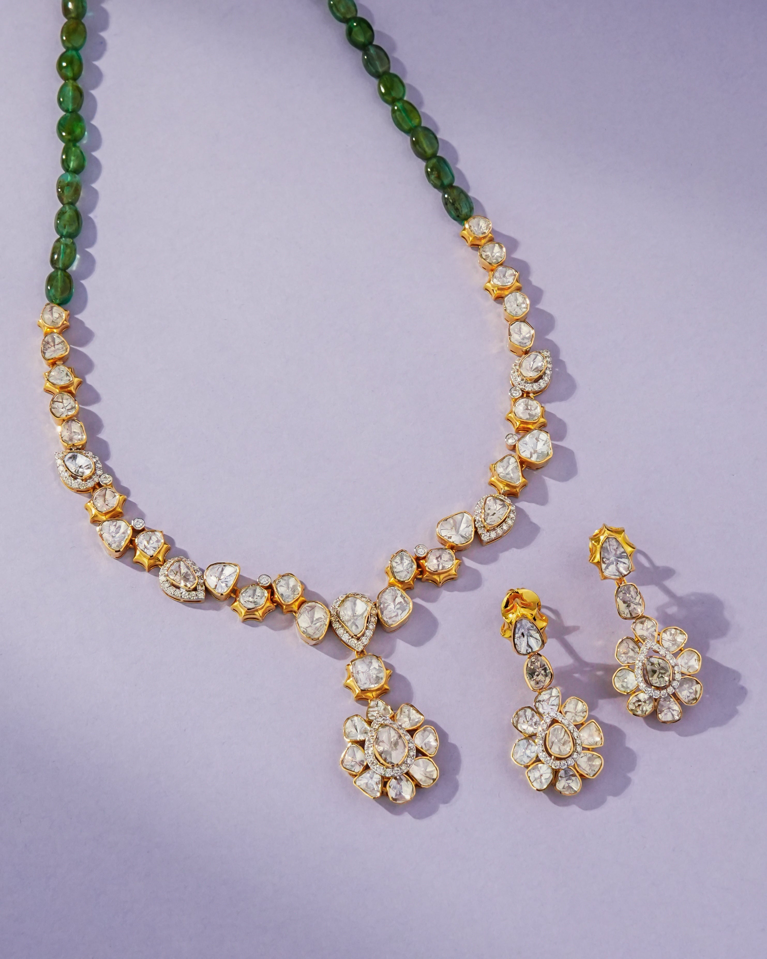Farah Polki And Diamond Necklace