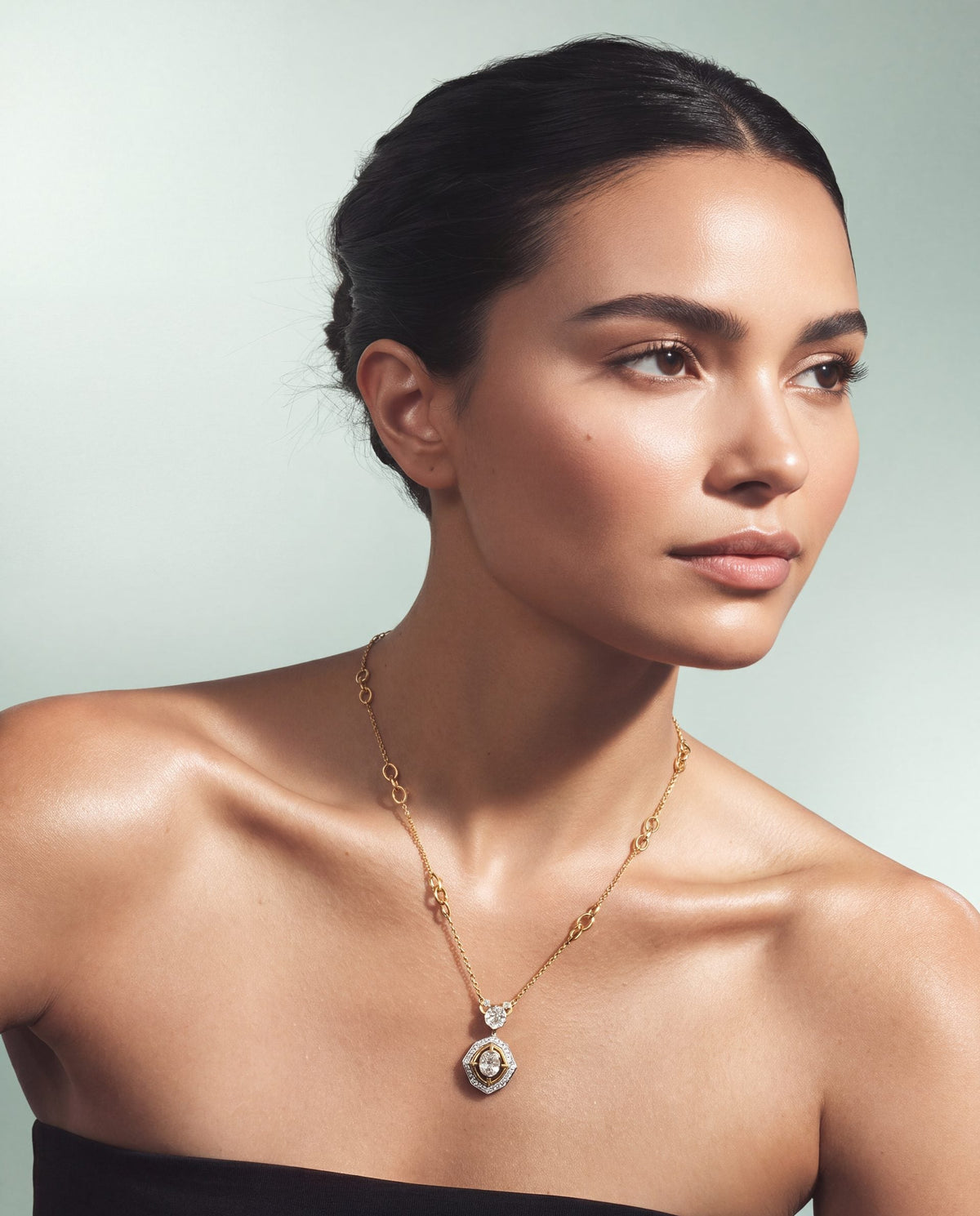 Minal Polki And Diamond Pendant