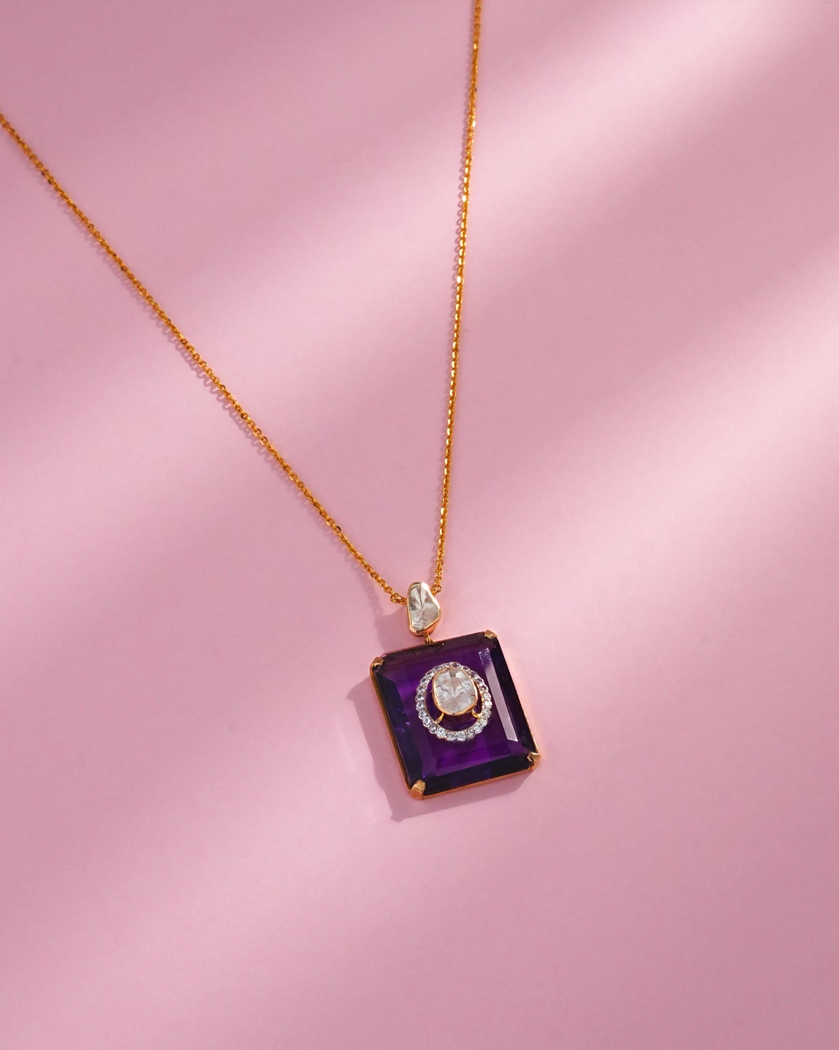 Samya Polki And Diamond Pendant
