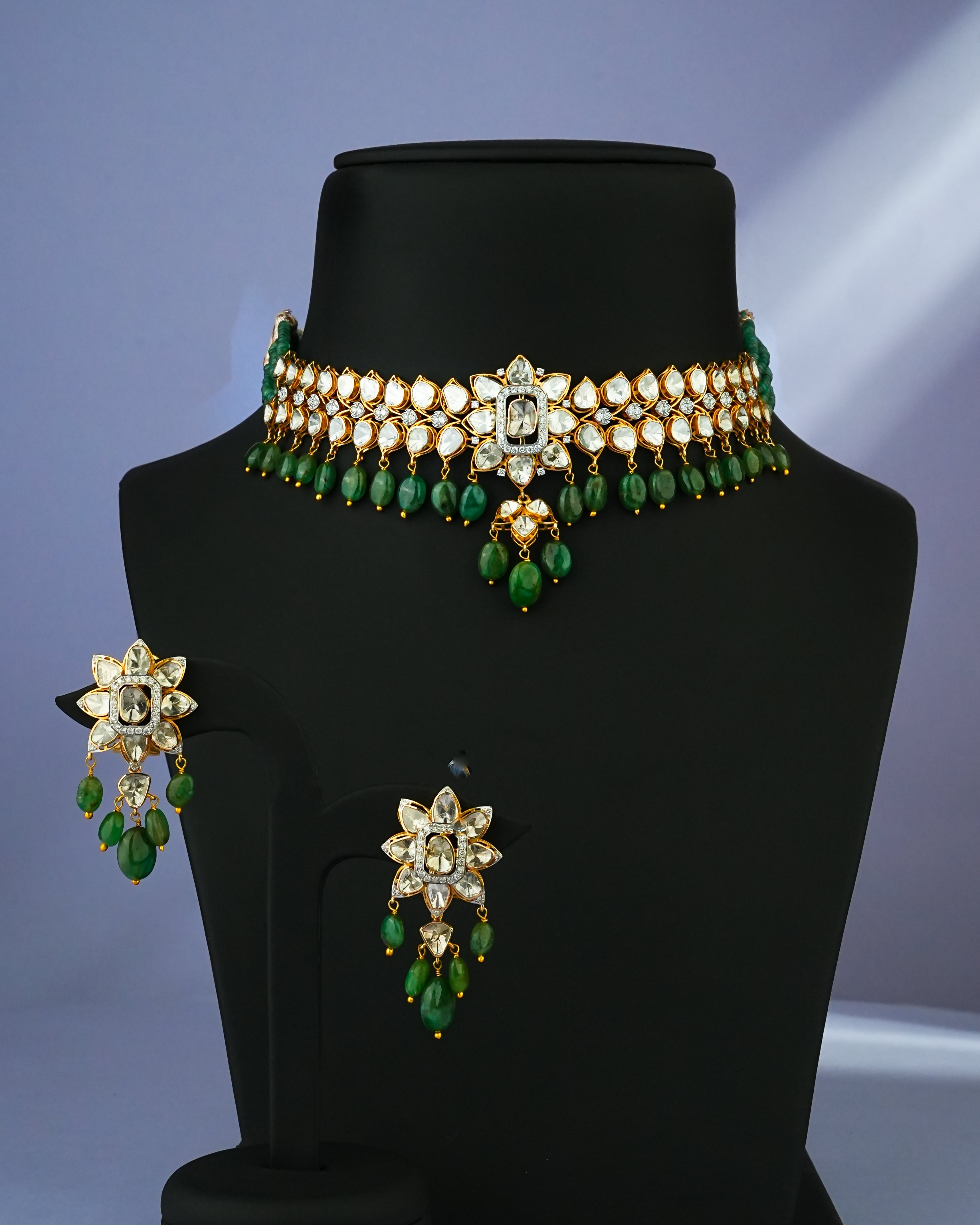 Shejali Polki And Diamond Tops