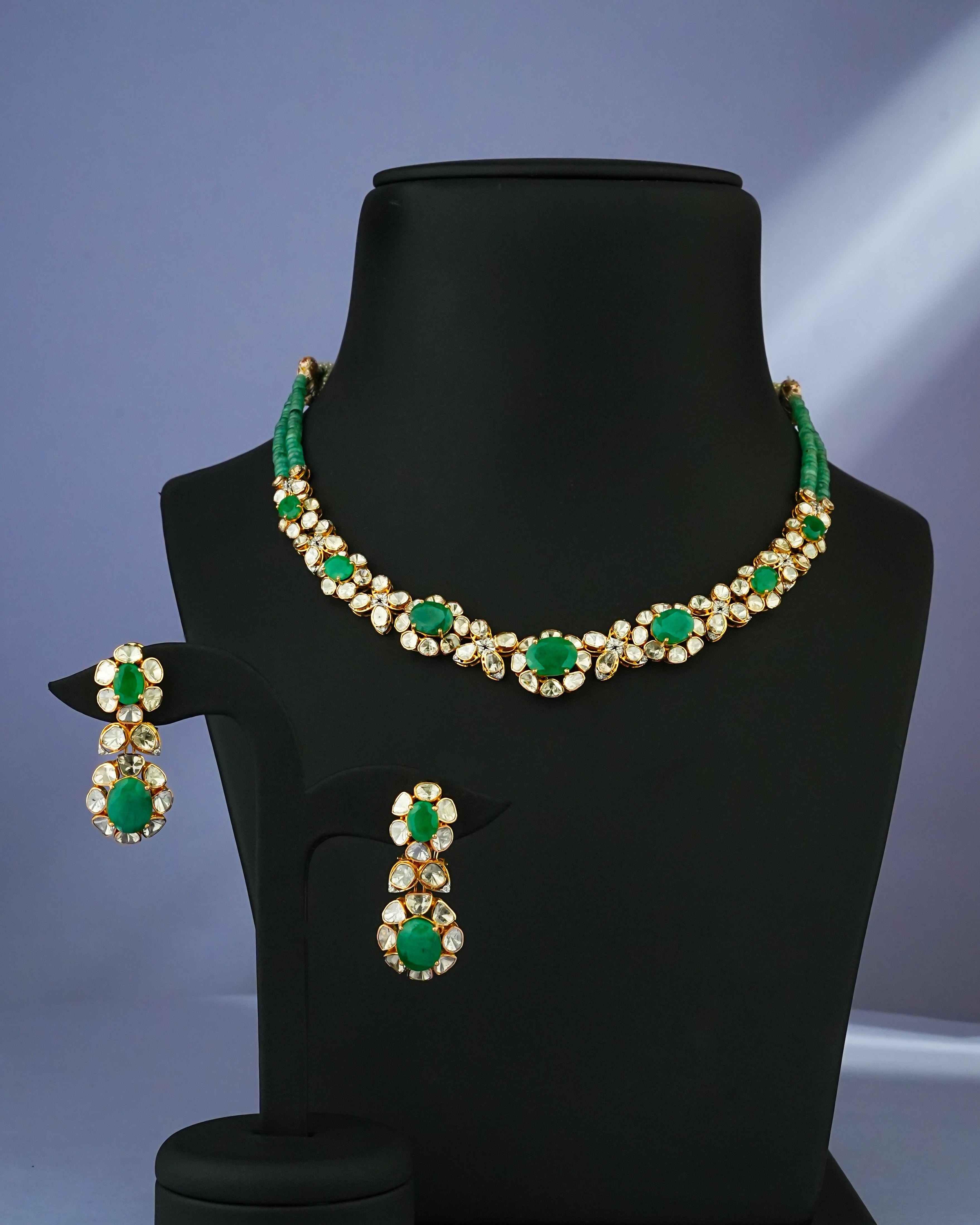Sumedha Polki And Diamond Necklace