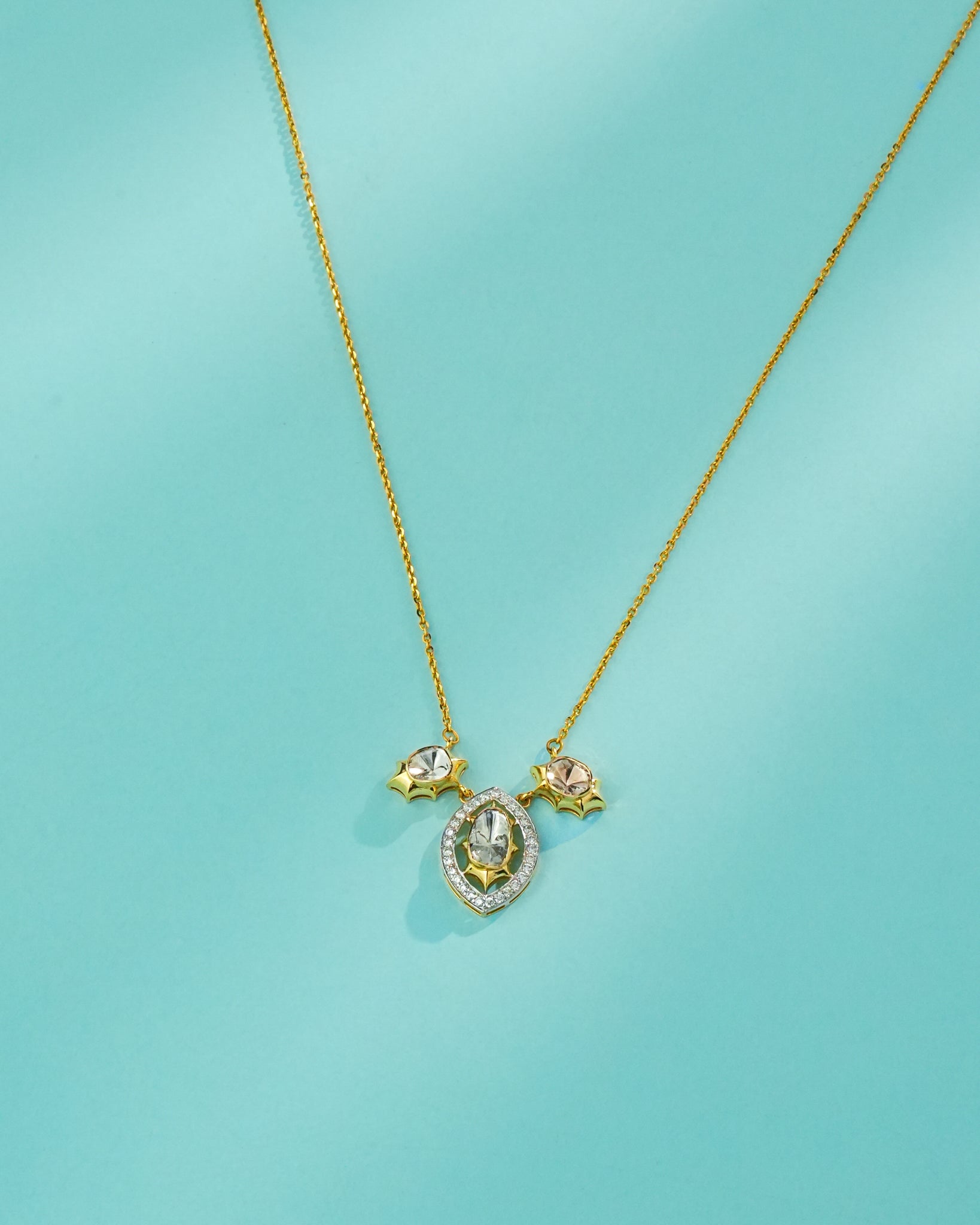 Ella Polki And Diamond Pendant