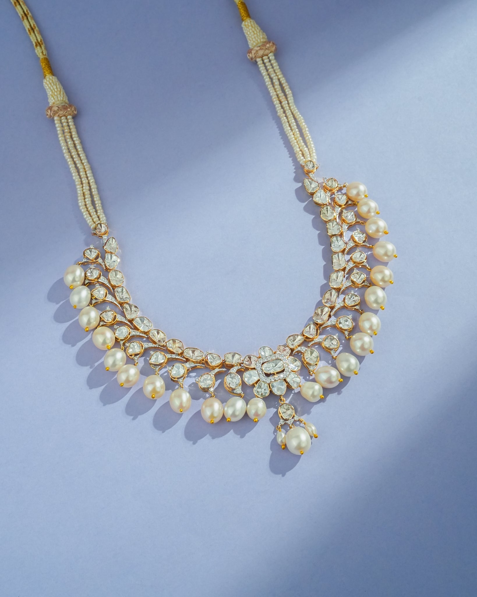Vibhuti Polki And Diamond Necklace