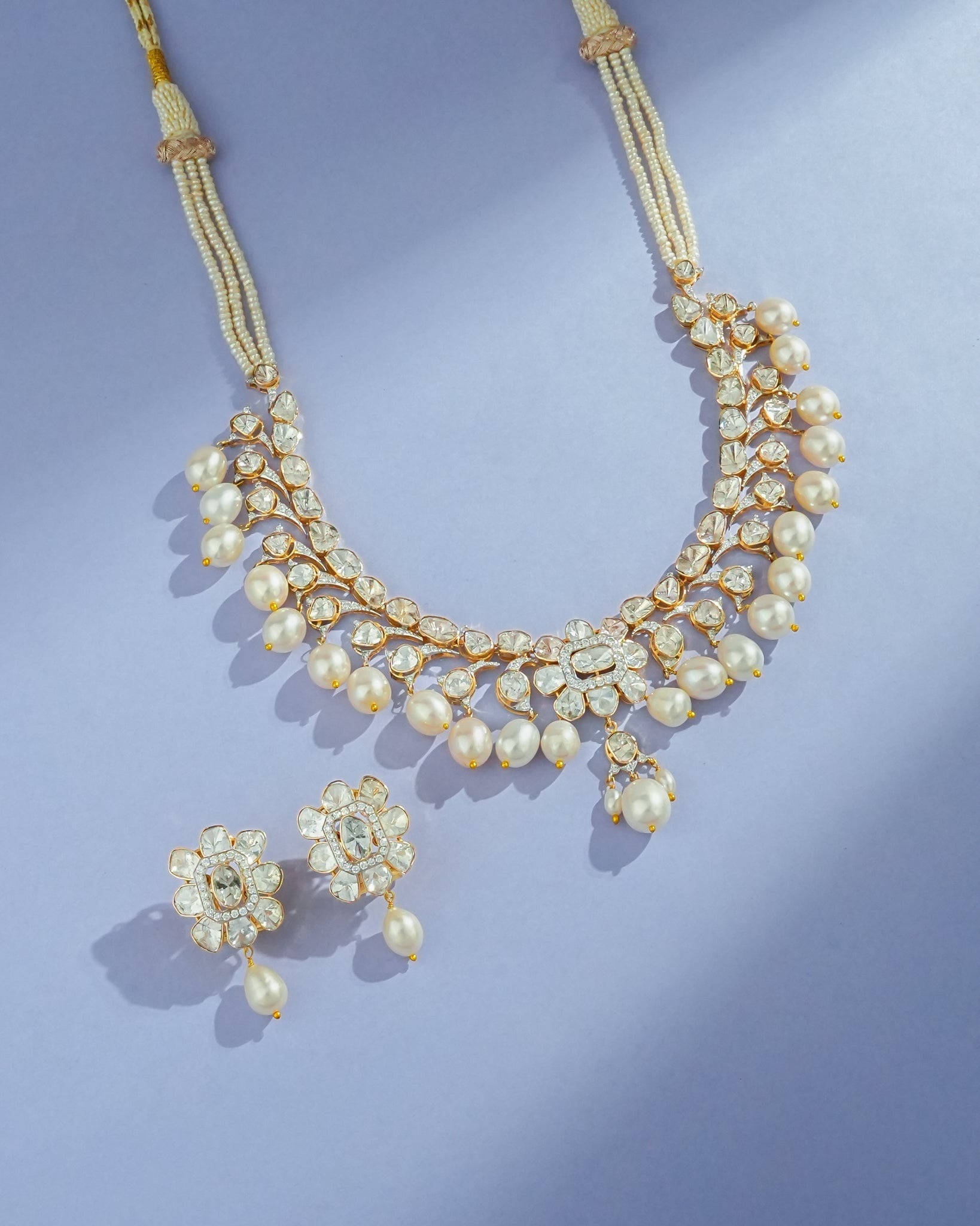 Vibhuti Polki And Diamond Necklace