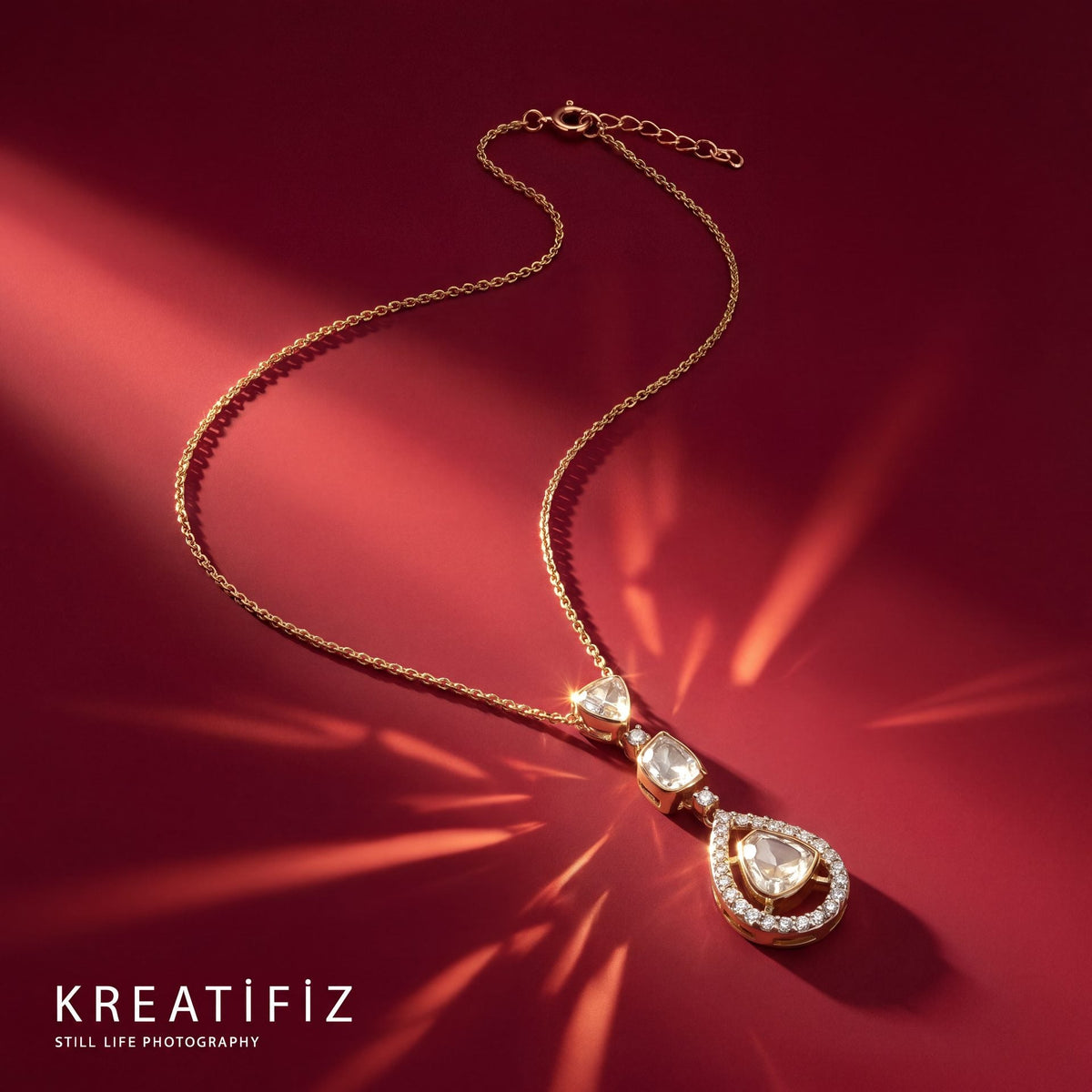 Devashri Polki And Diamond Pendant