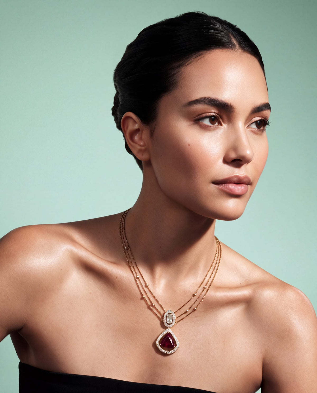 Manisha Polki And Diamond Pendant