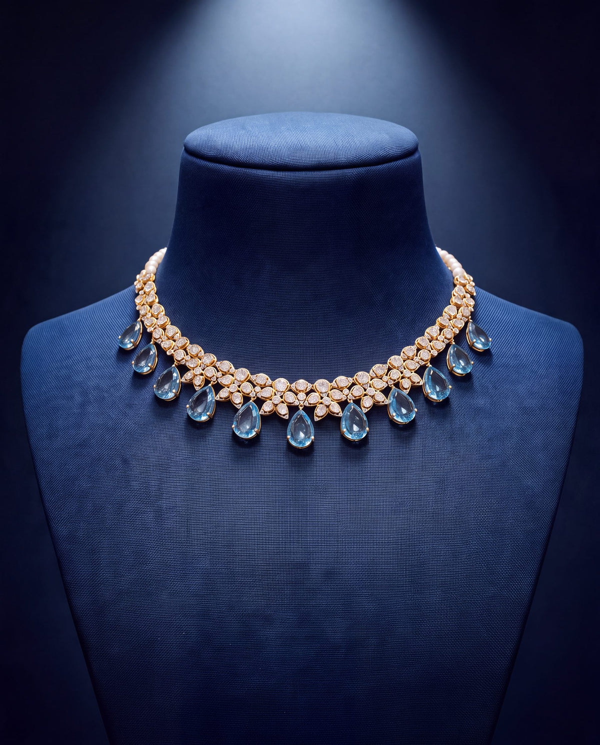 Unnara Polki And Diamond Necklace
