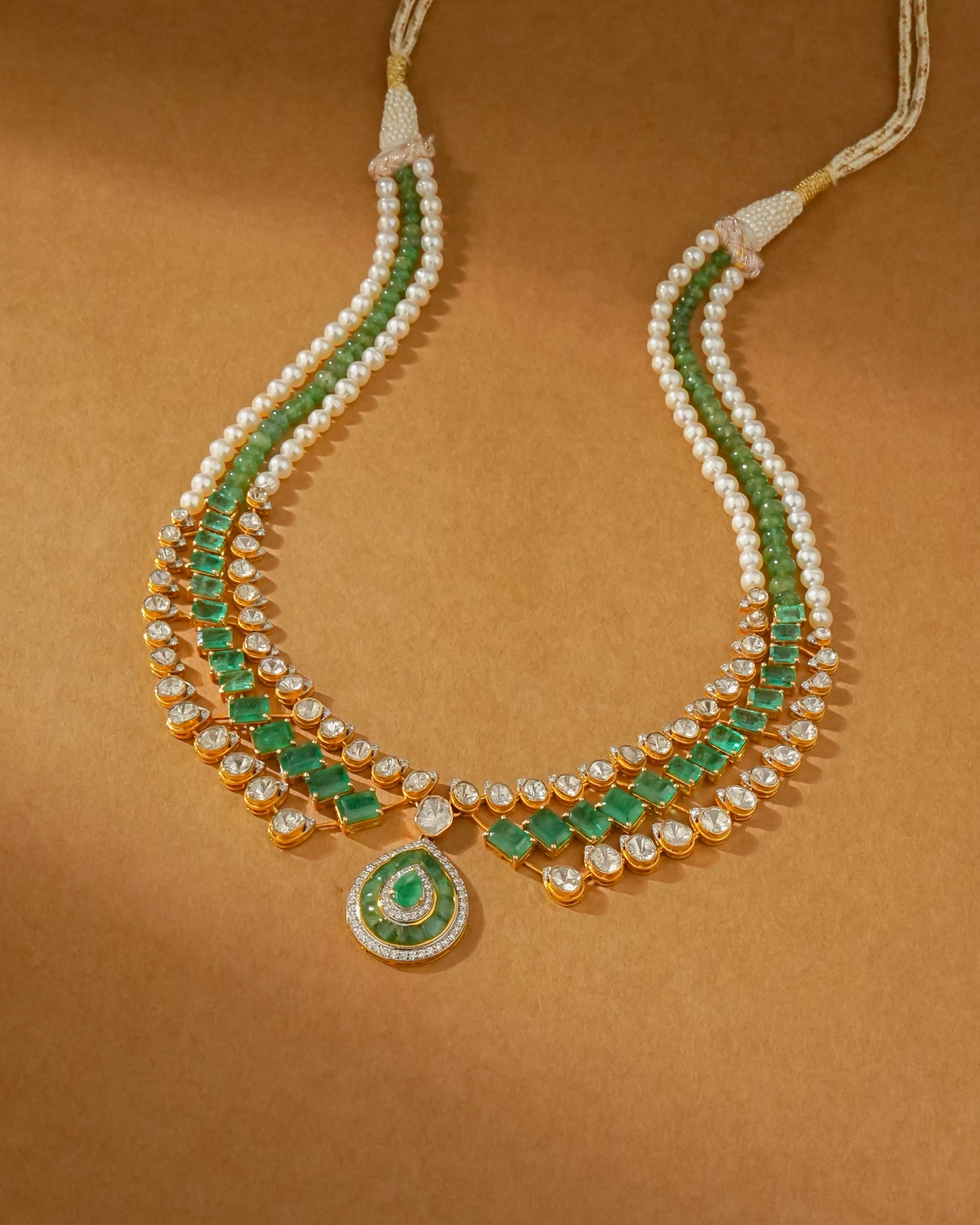 Mouni Polki And Diamond Necklace