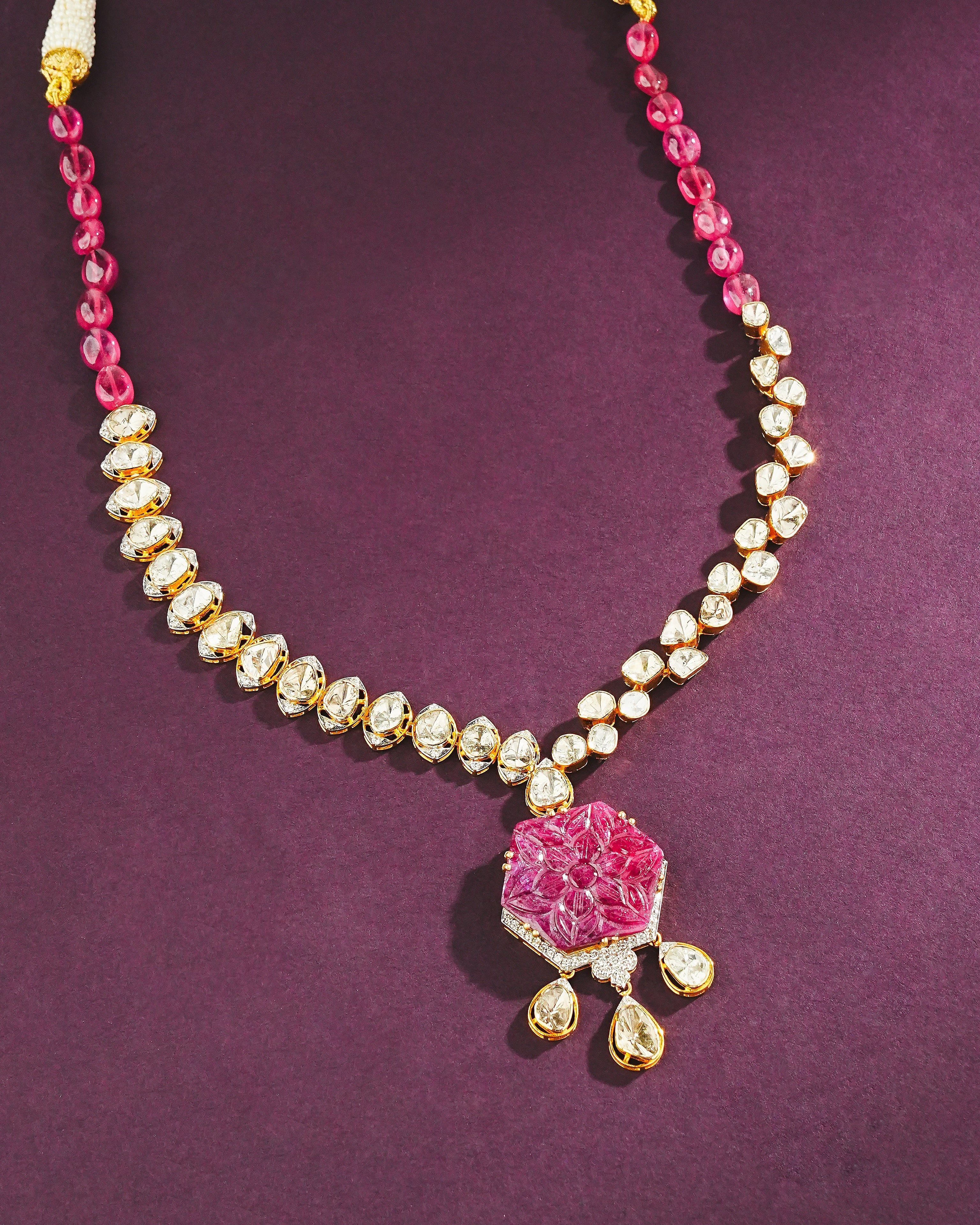 Fariyah Polki And Diamond Necklace