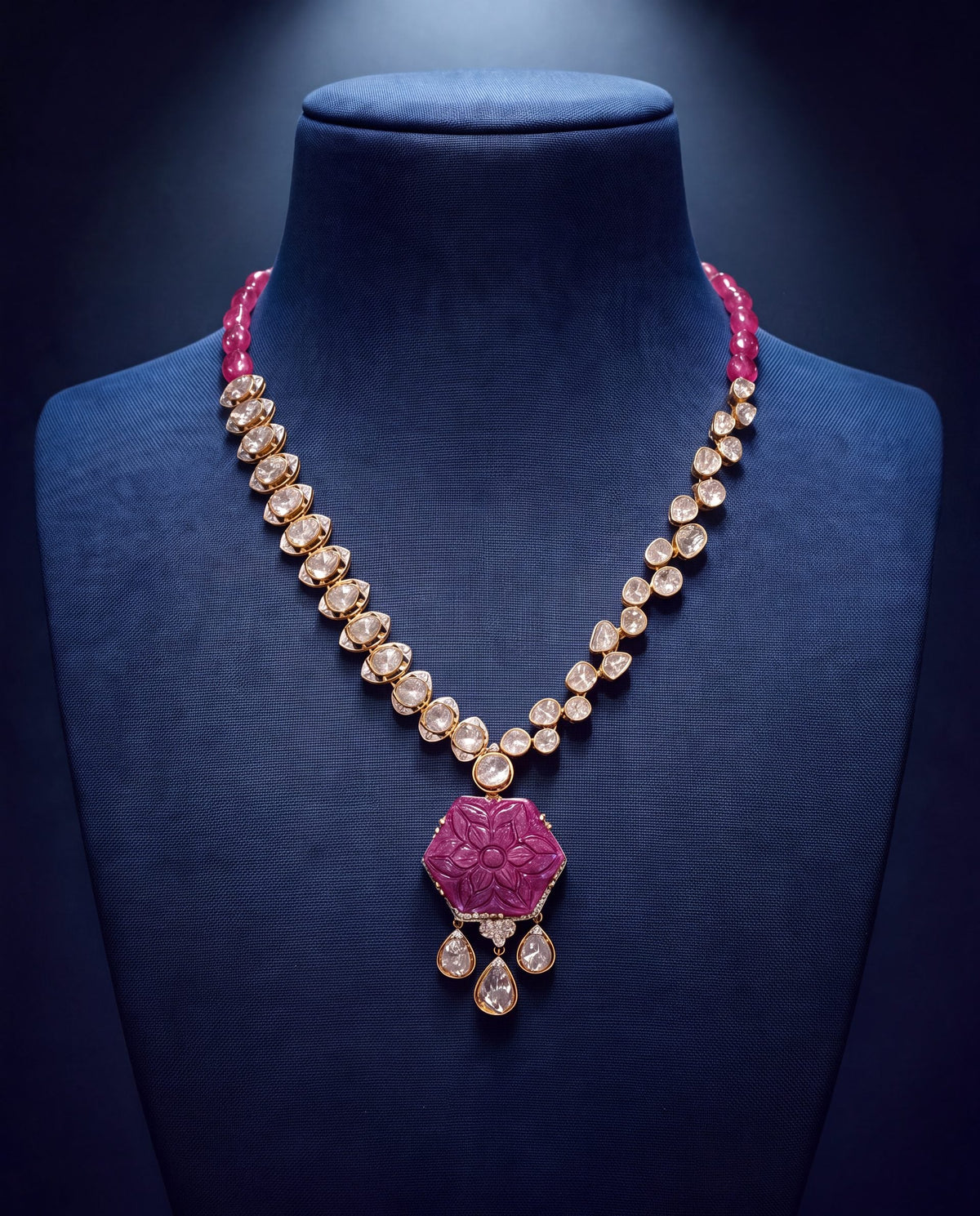 Latika Polki And Diamond Necklace