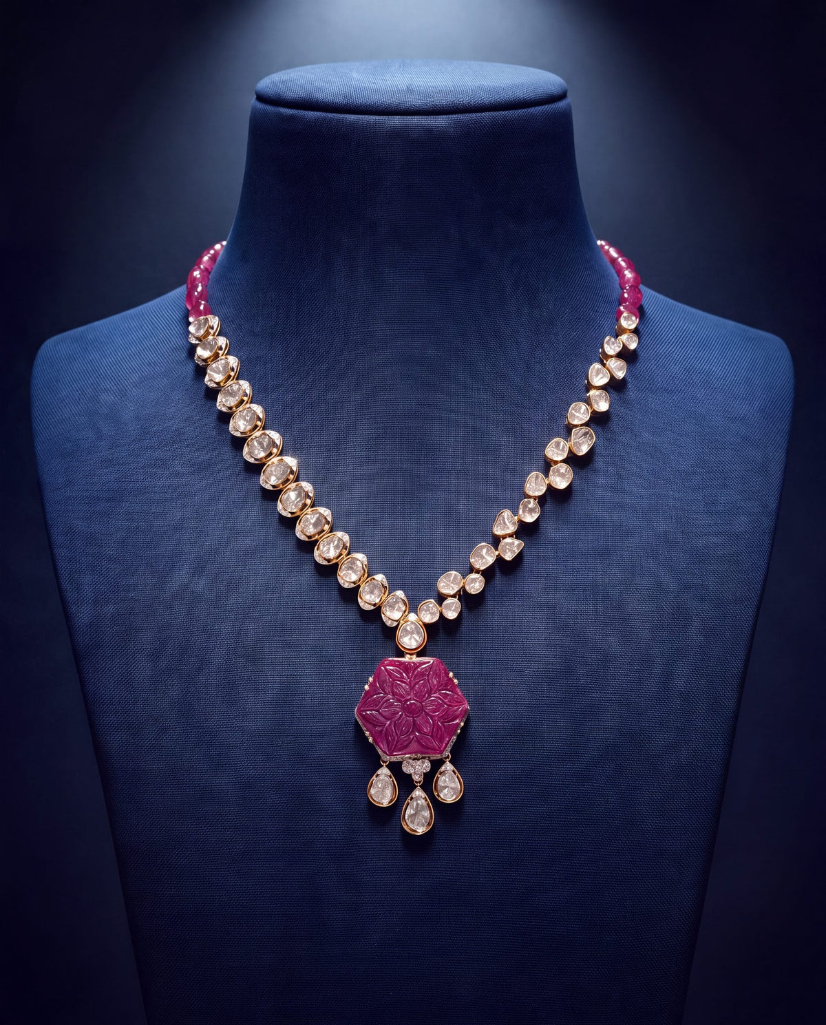 Latika Polki And Diamond Necklace