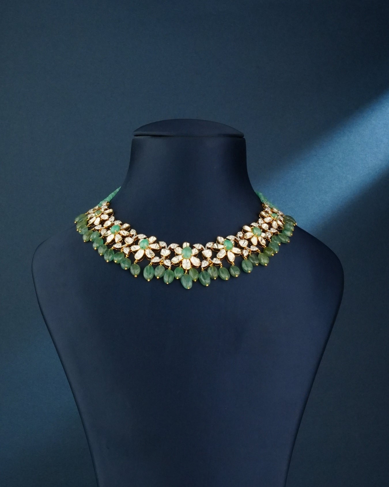Kasturi Polki And Diamond Necklace