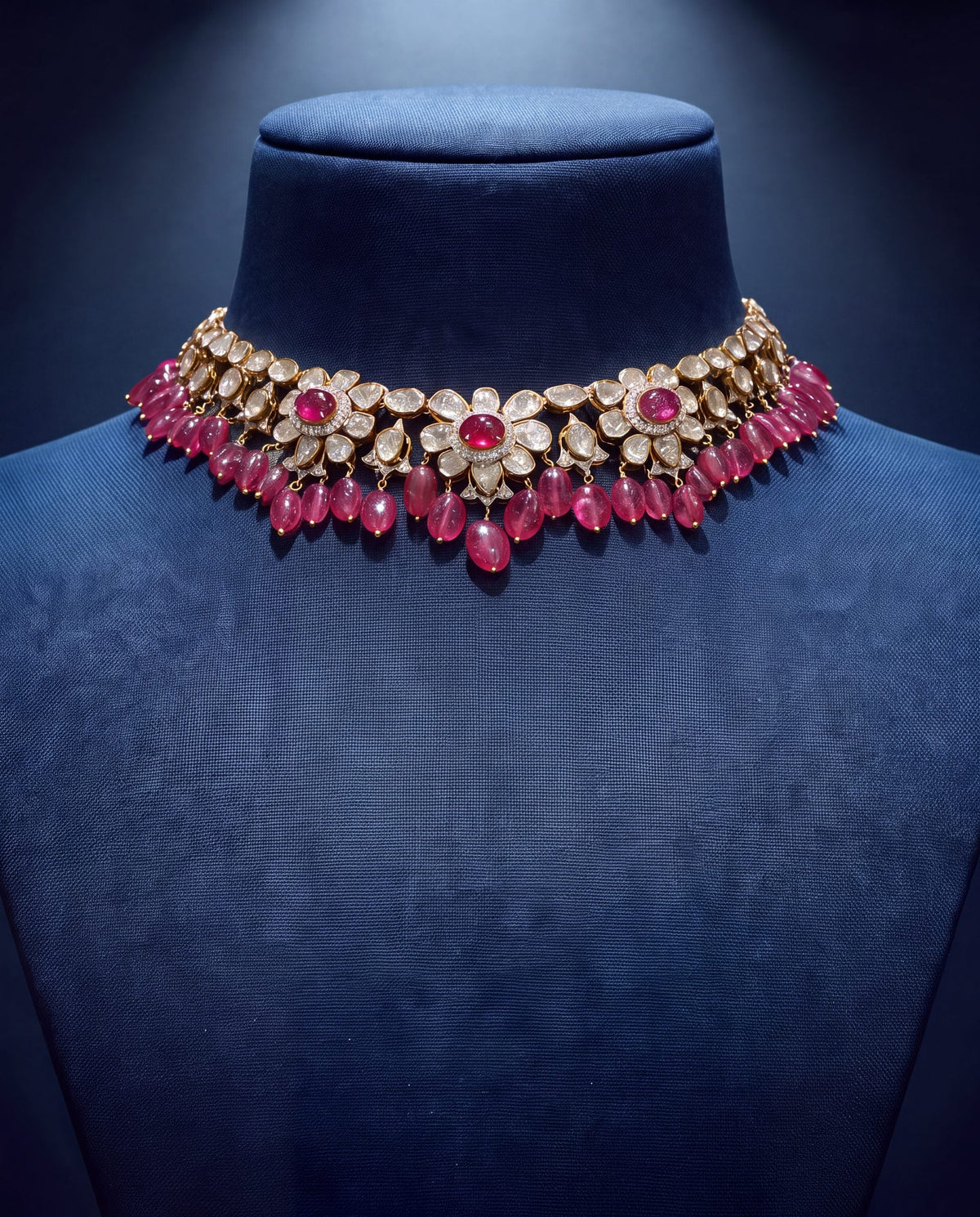 Khushi Polki And Diamond Necklace