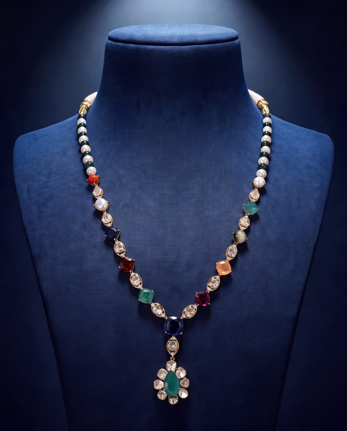 Heena Polki And Diamond Necklace