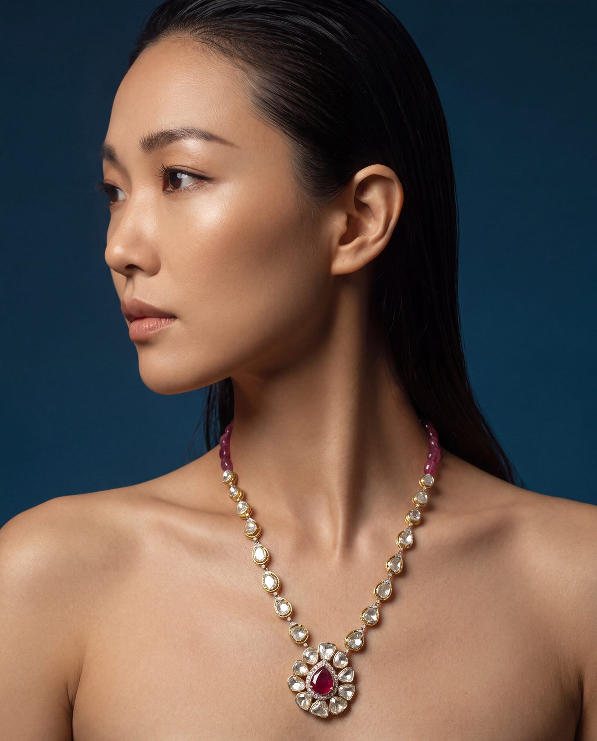 Trupti Polki And Diamond Necklace