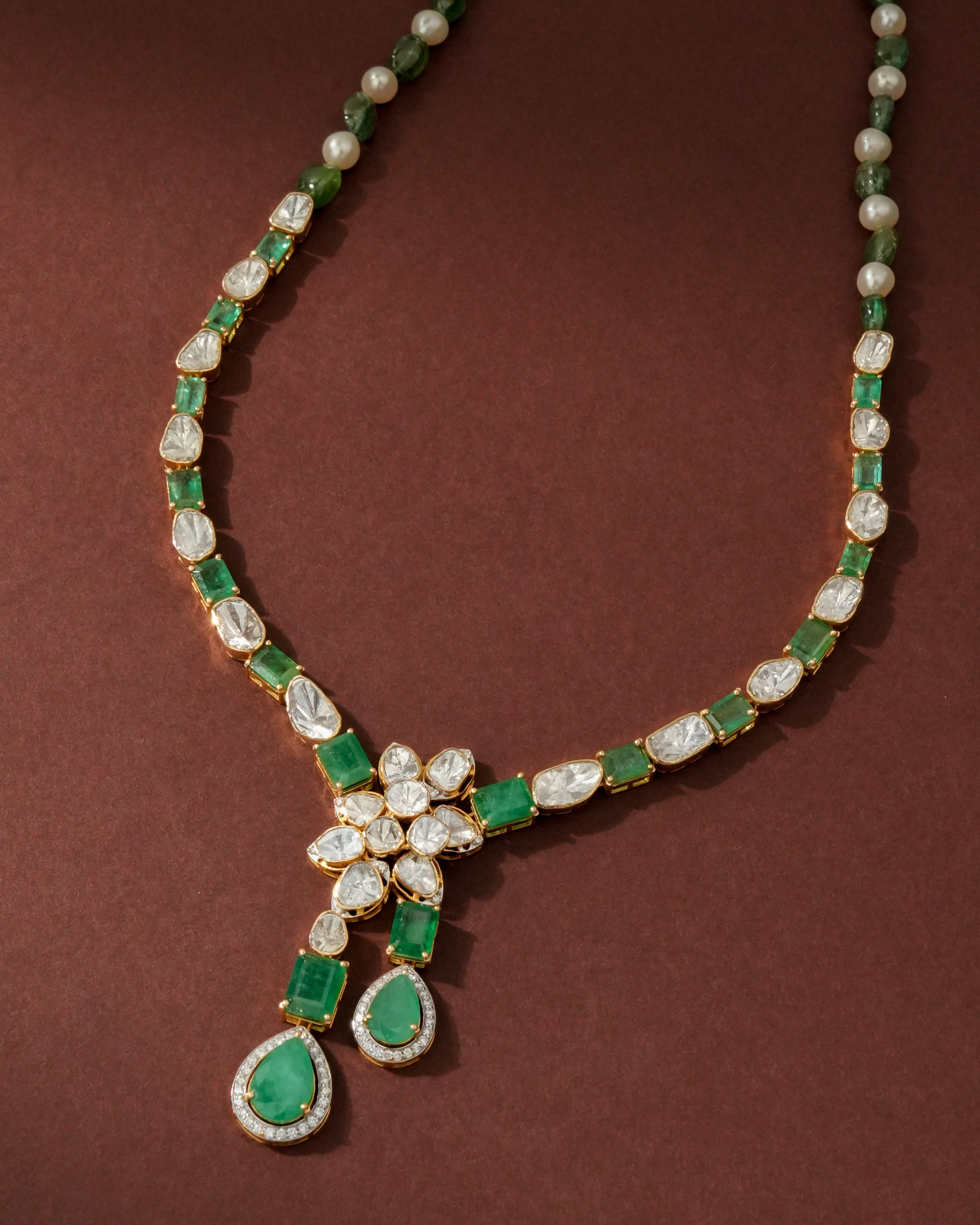 Revati Polki And Diamond Necklace