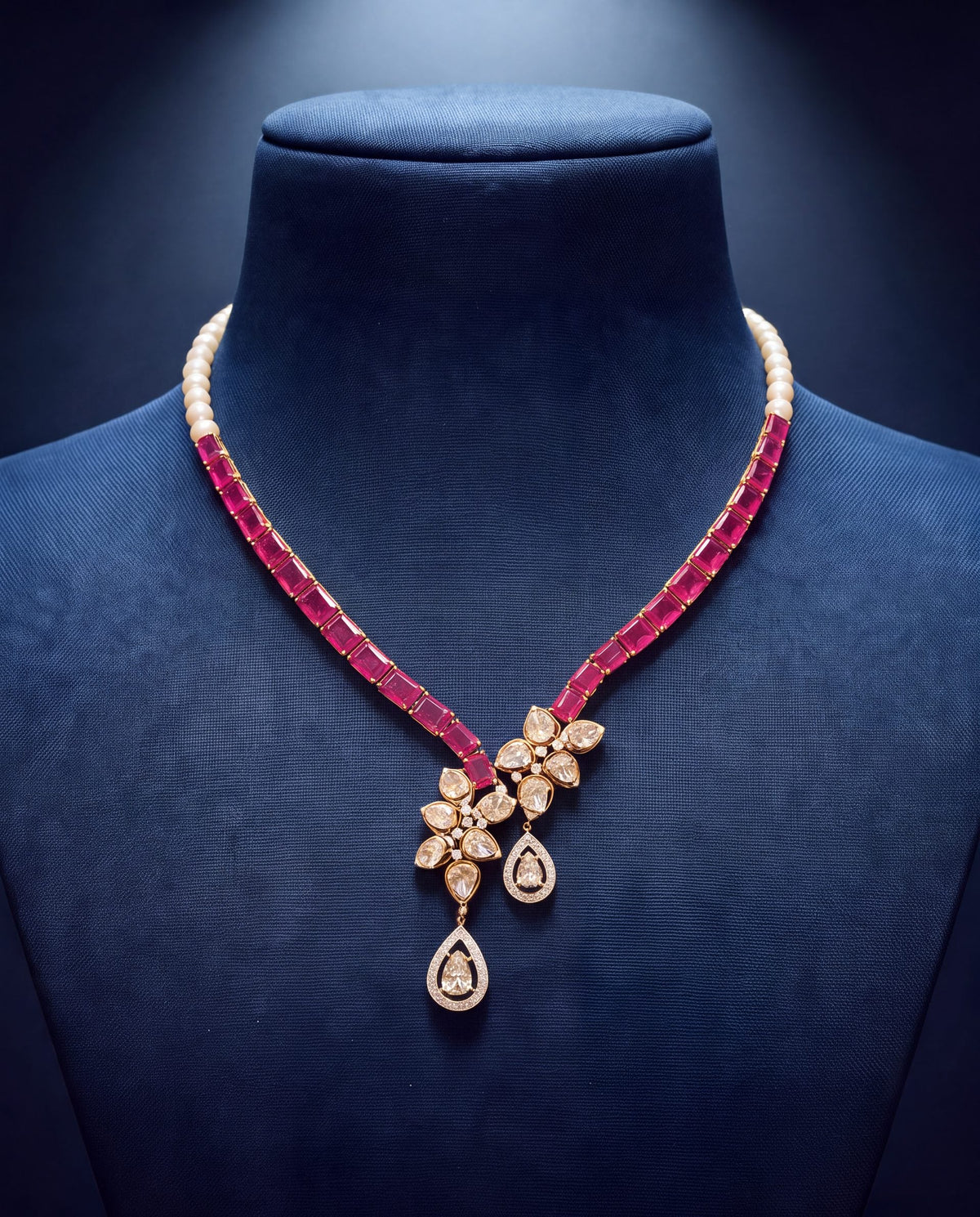 Leena Polki And Diamond Necklace