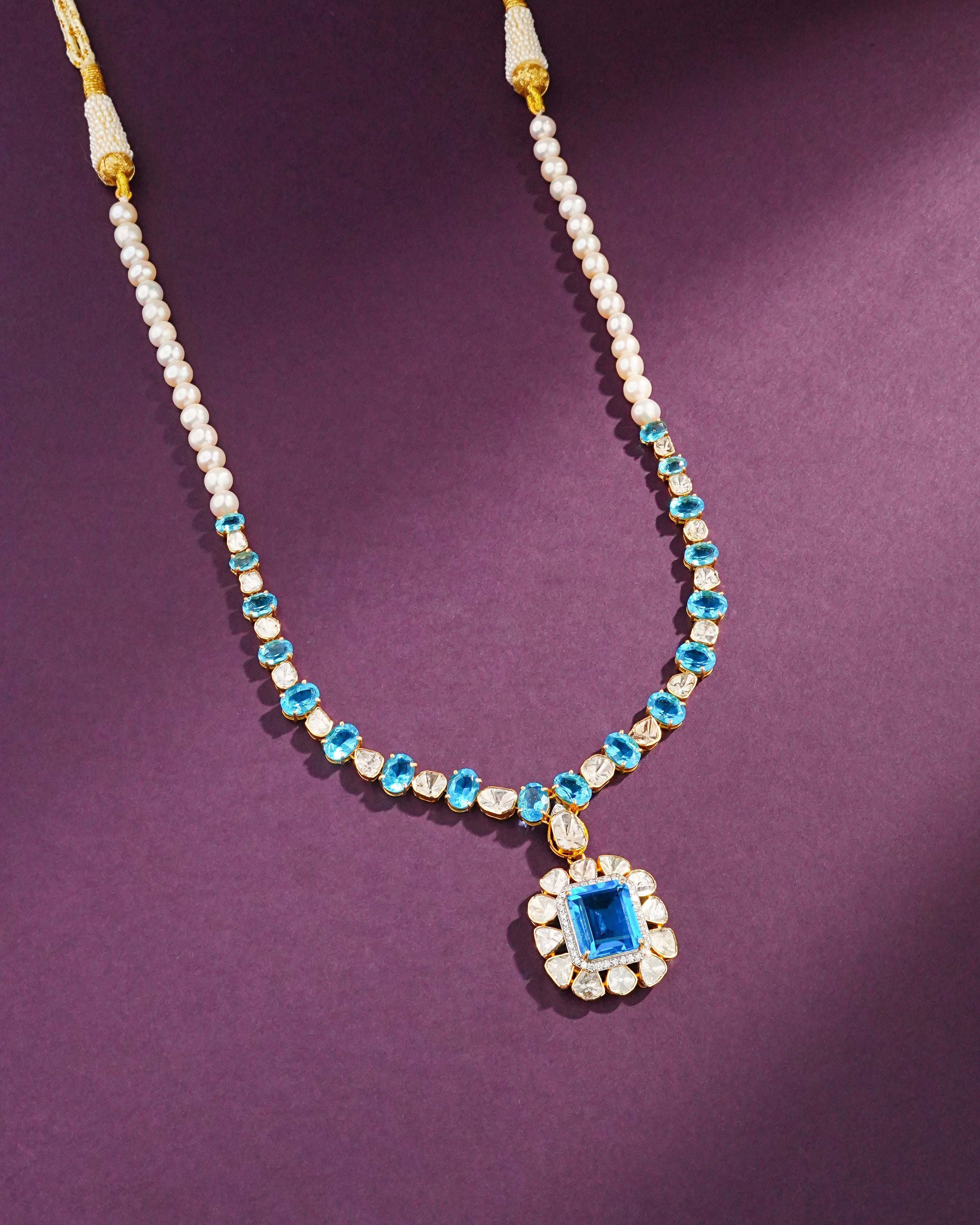Zinal Polki And Diamond Necklace