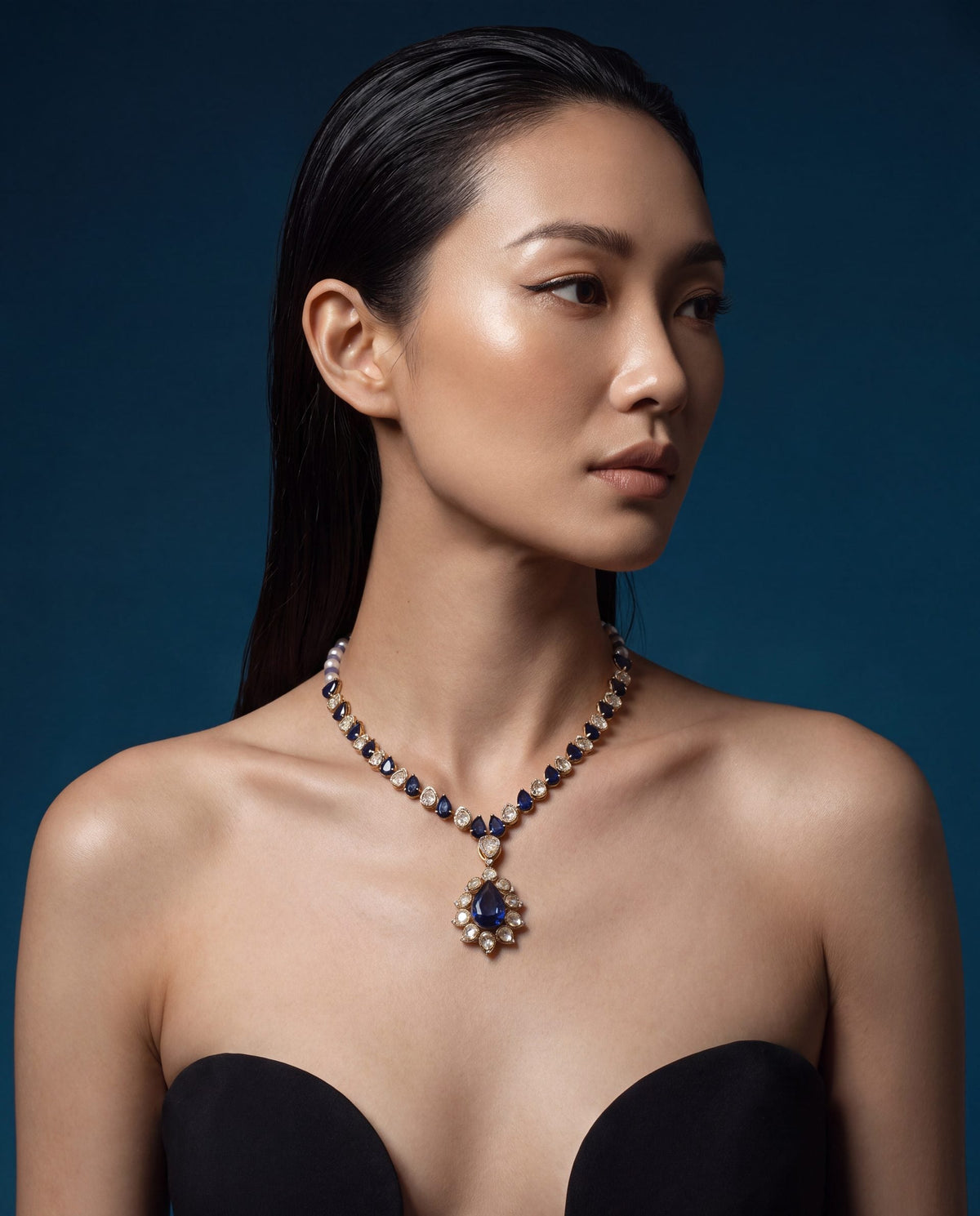Reena Polki And Diamond Necklace