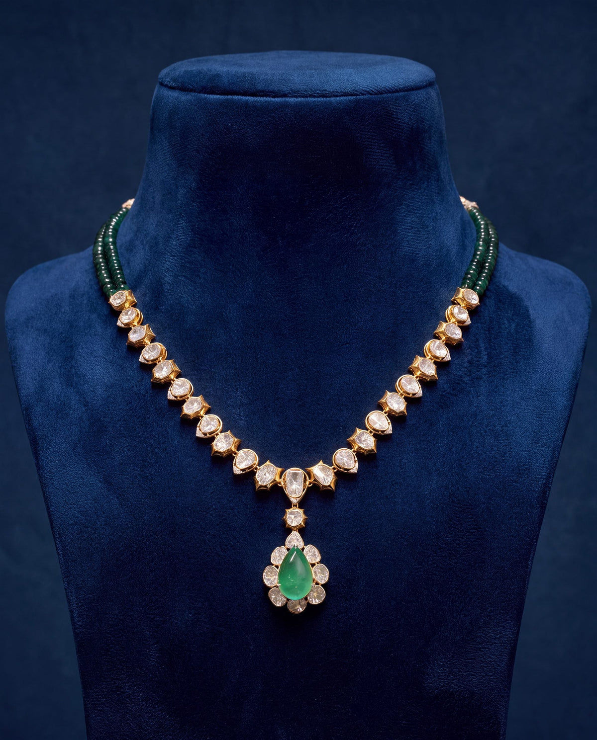 Itisha Polki And Diamond Necklace