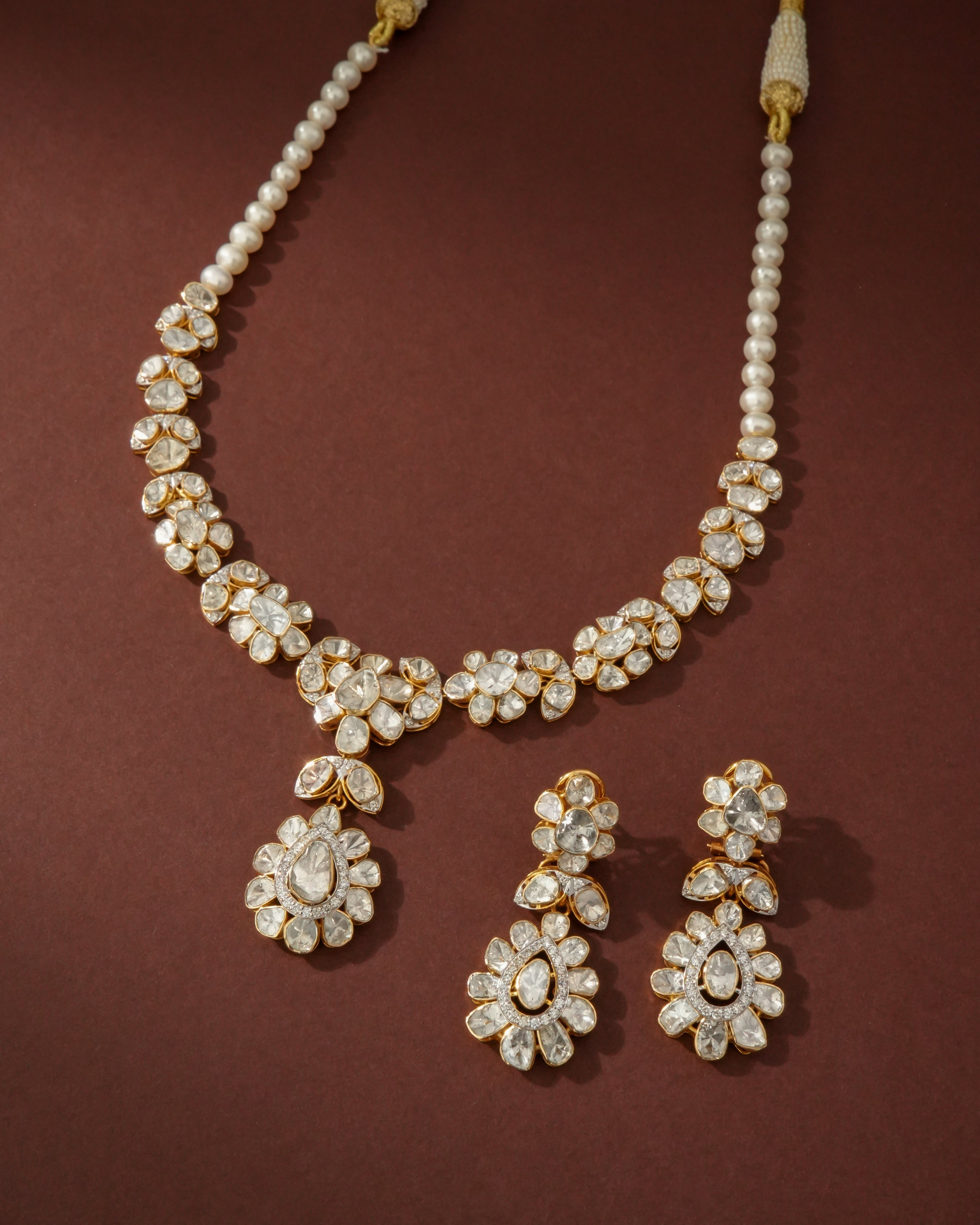 Eshani Polki And Diamond Necklace