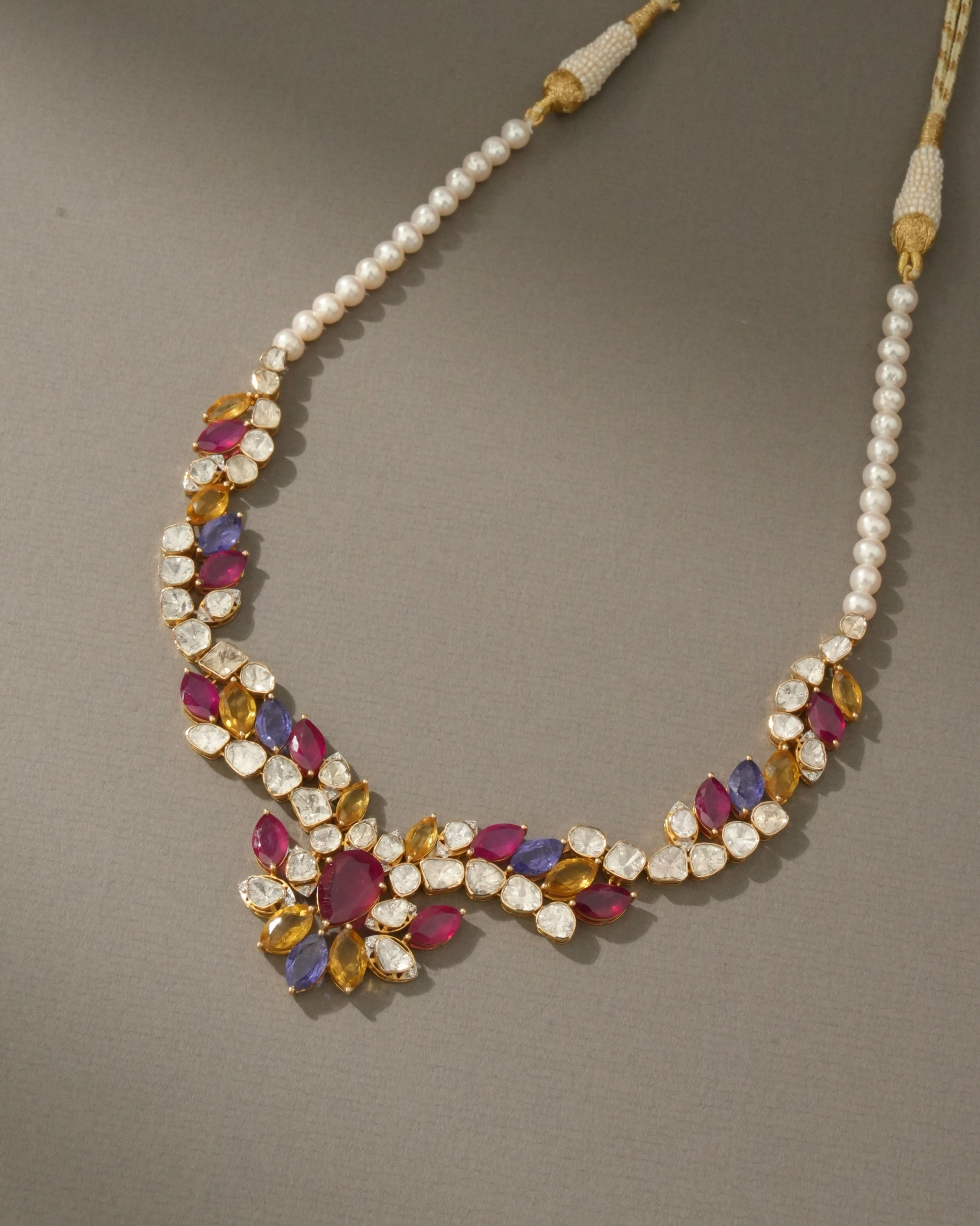 Tanisha Polki And Diamond Necklace