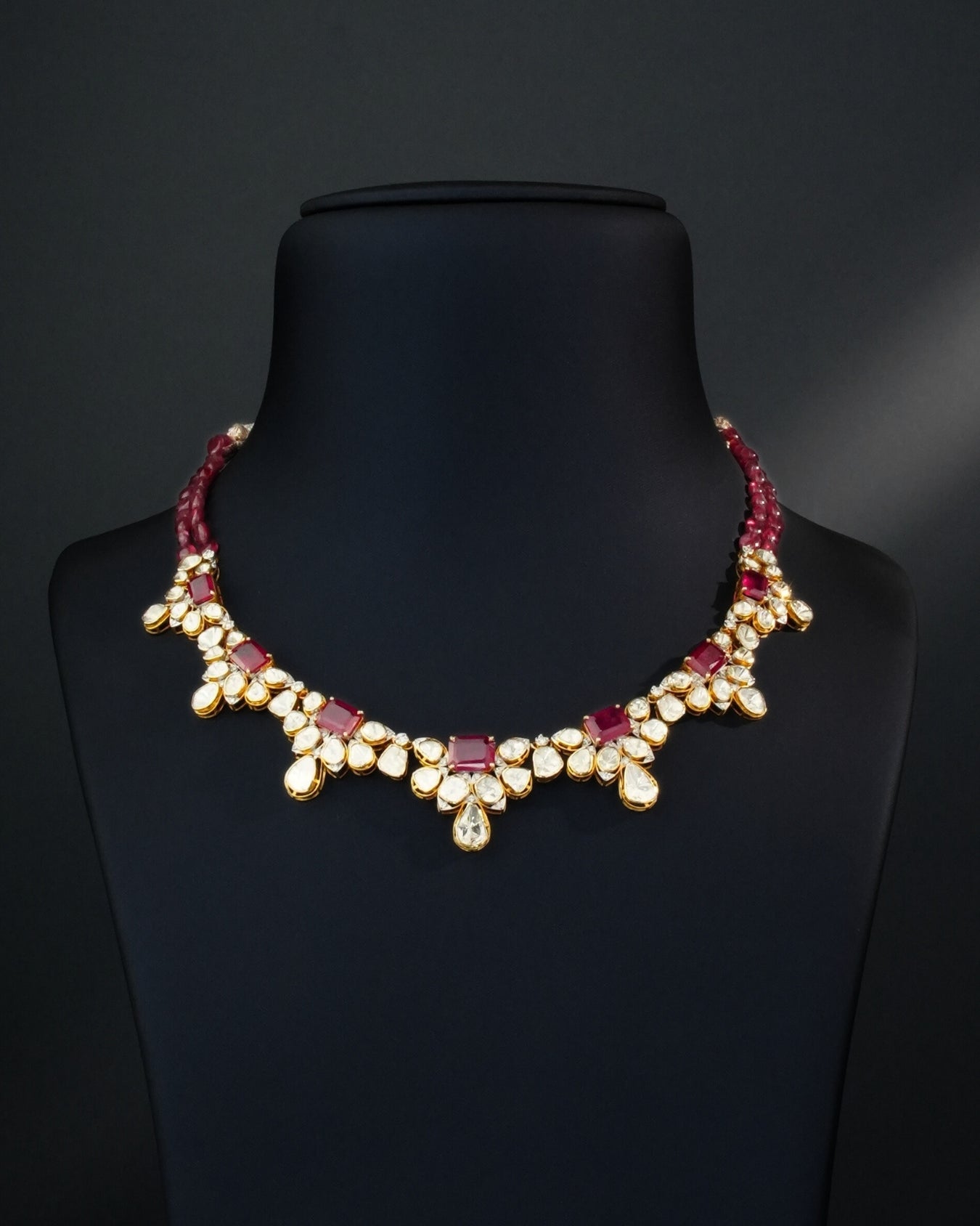 Bhumika Polki And Diamond Necklace