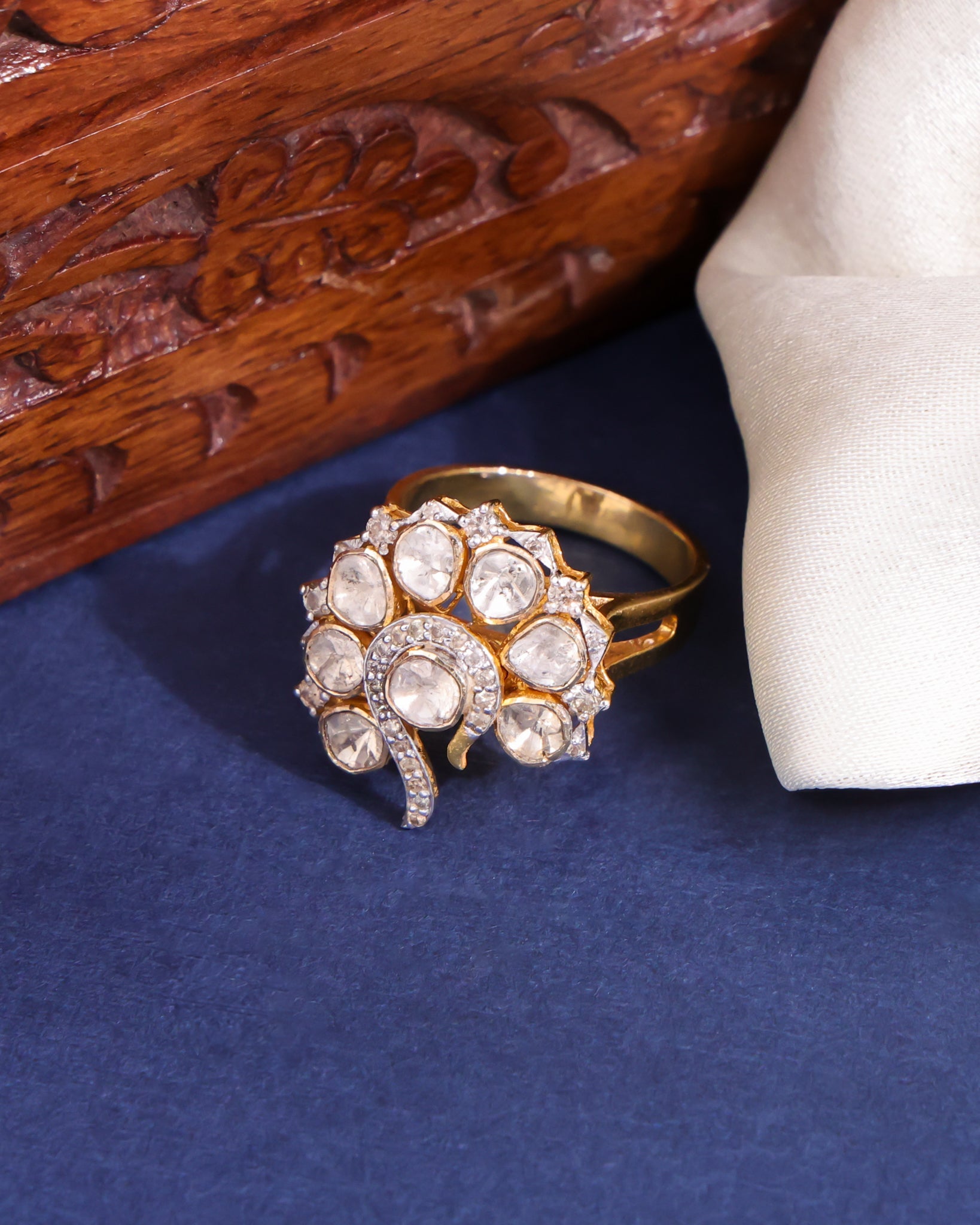 Gauri Polki And Diamond Ring