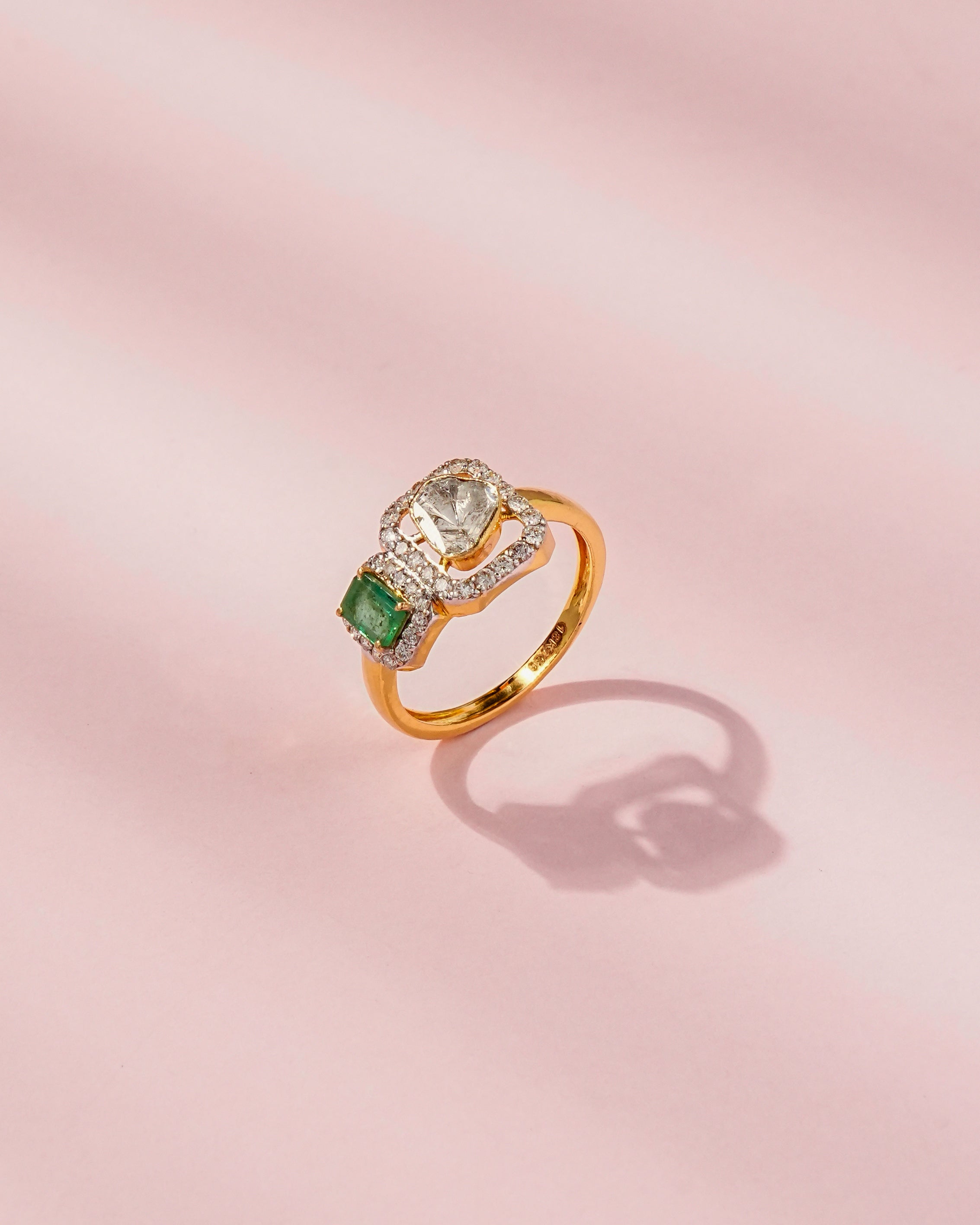 Ishika Polki And Diamond Ring