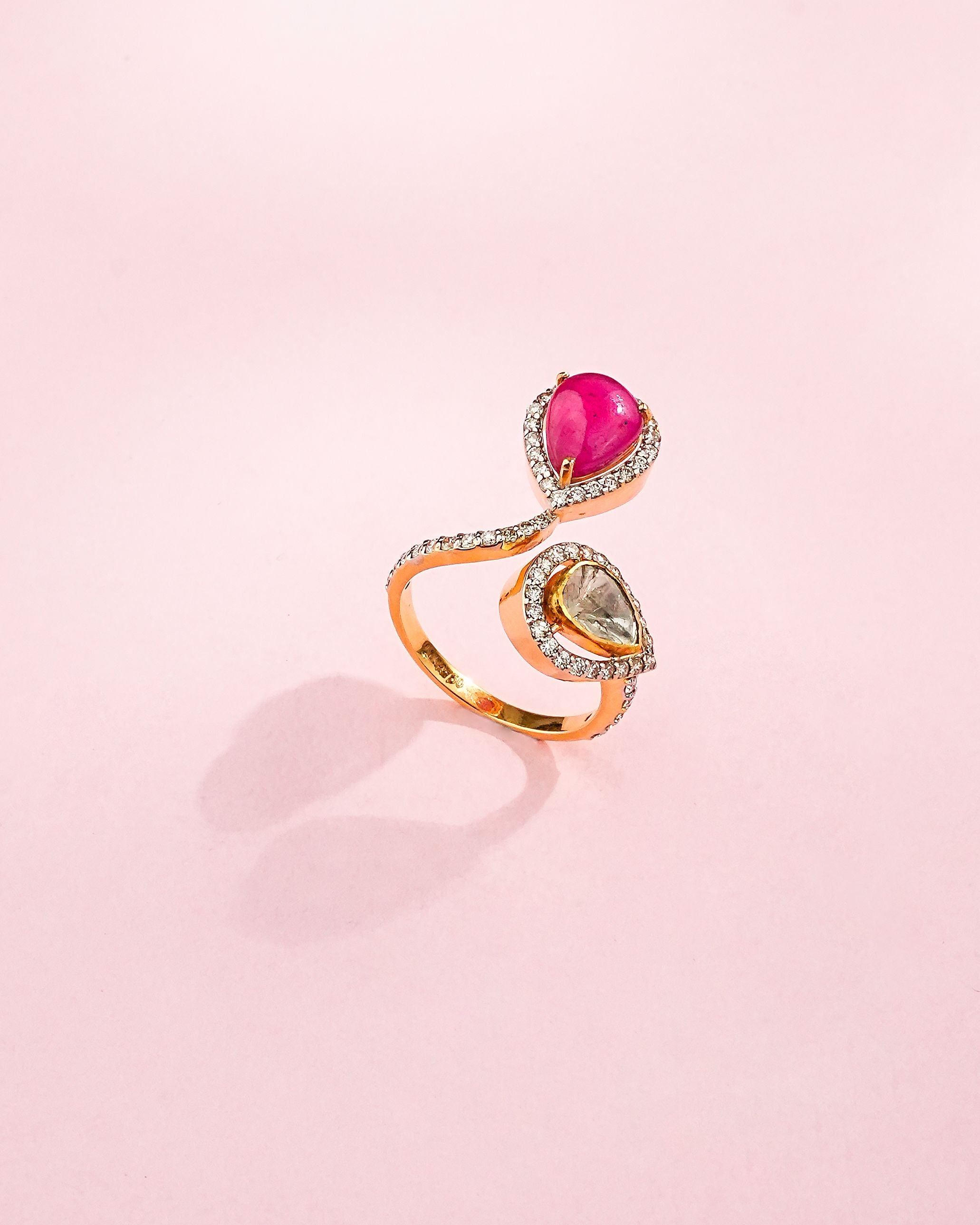 Aashna Polki And Diamond Ring