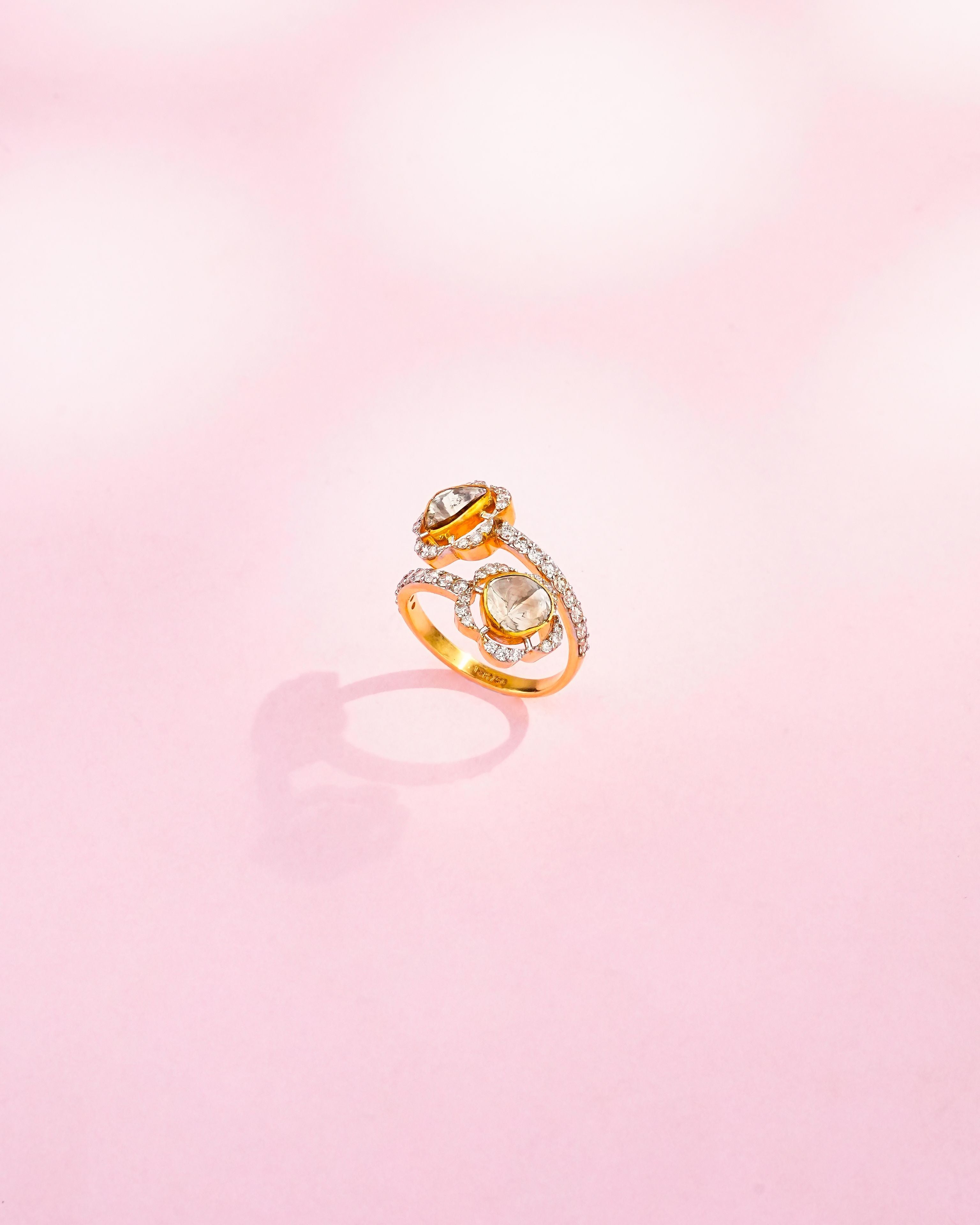Enaira Polki And Diamond Ring