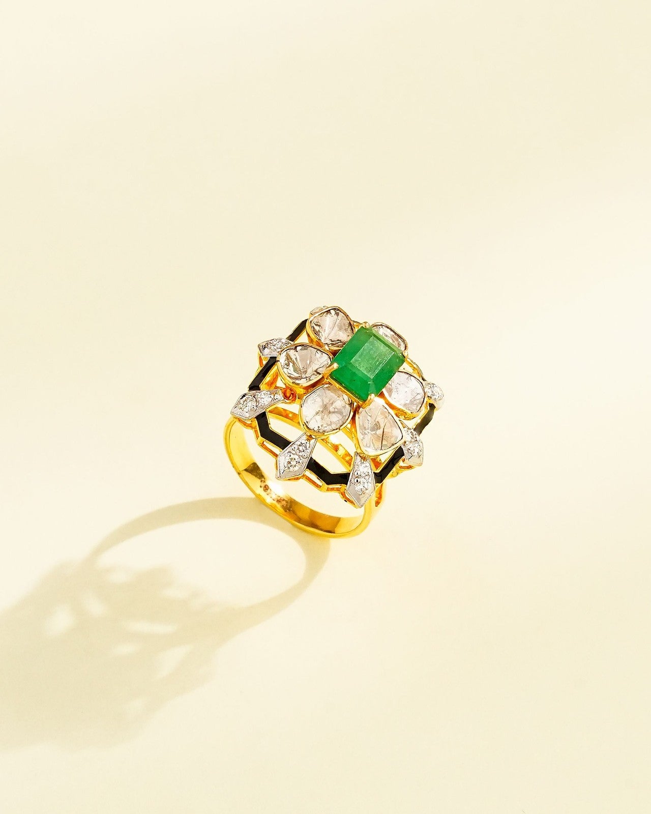 Kajal Polki And Diamond Ring
