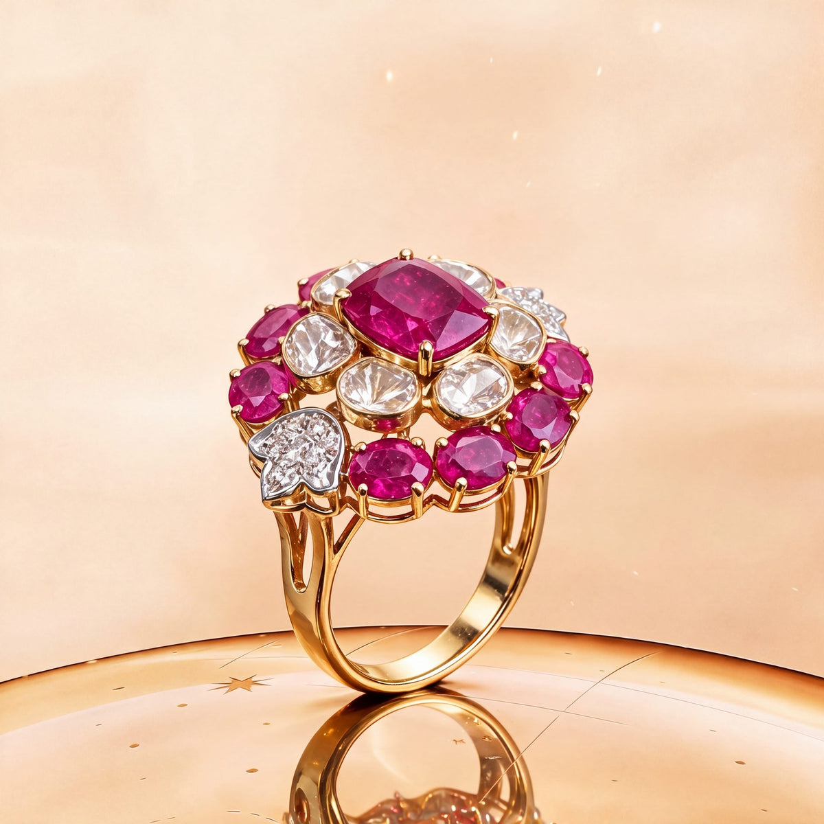 Lipika Polki And Diamond Ring
