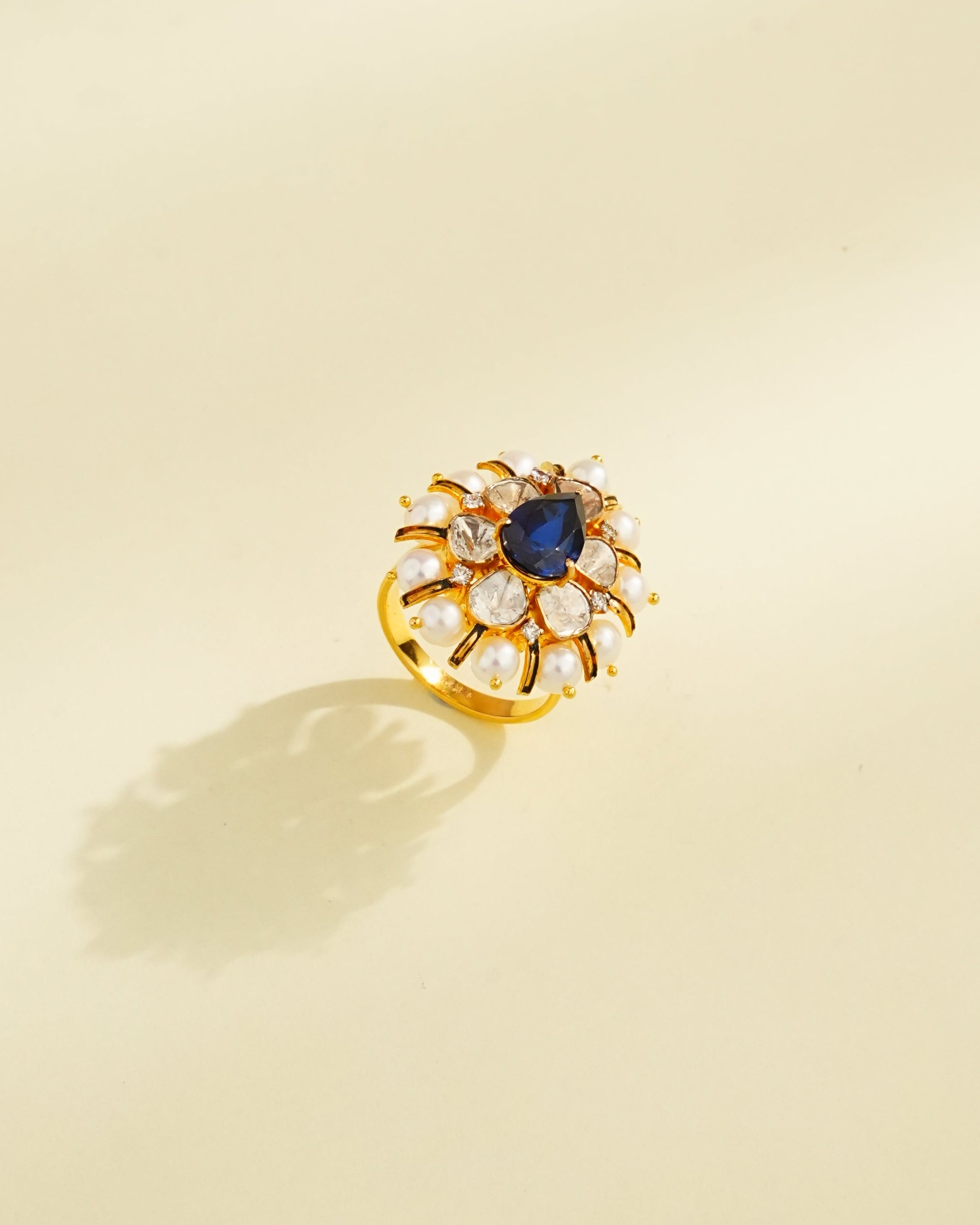 Kavya Polki And Diamond Ring