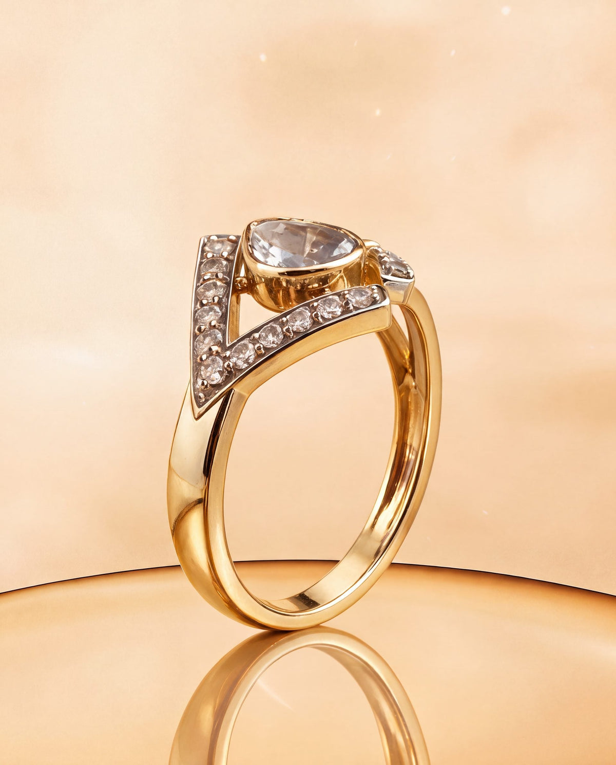 Kalini Polki And Diamond Ring