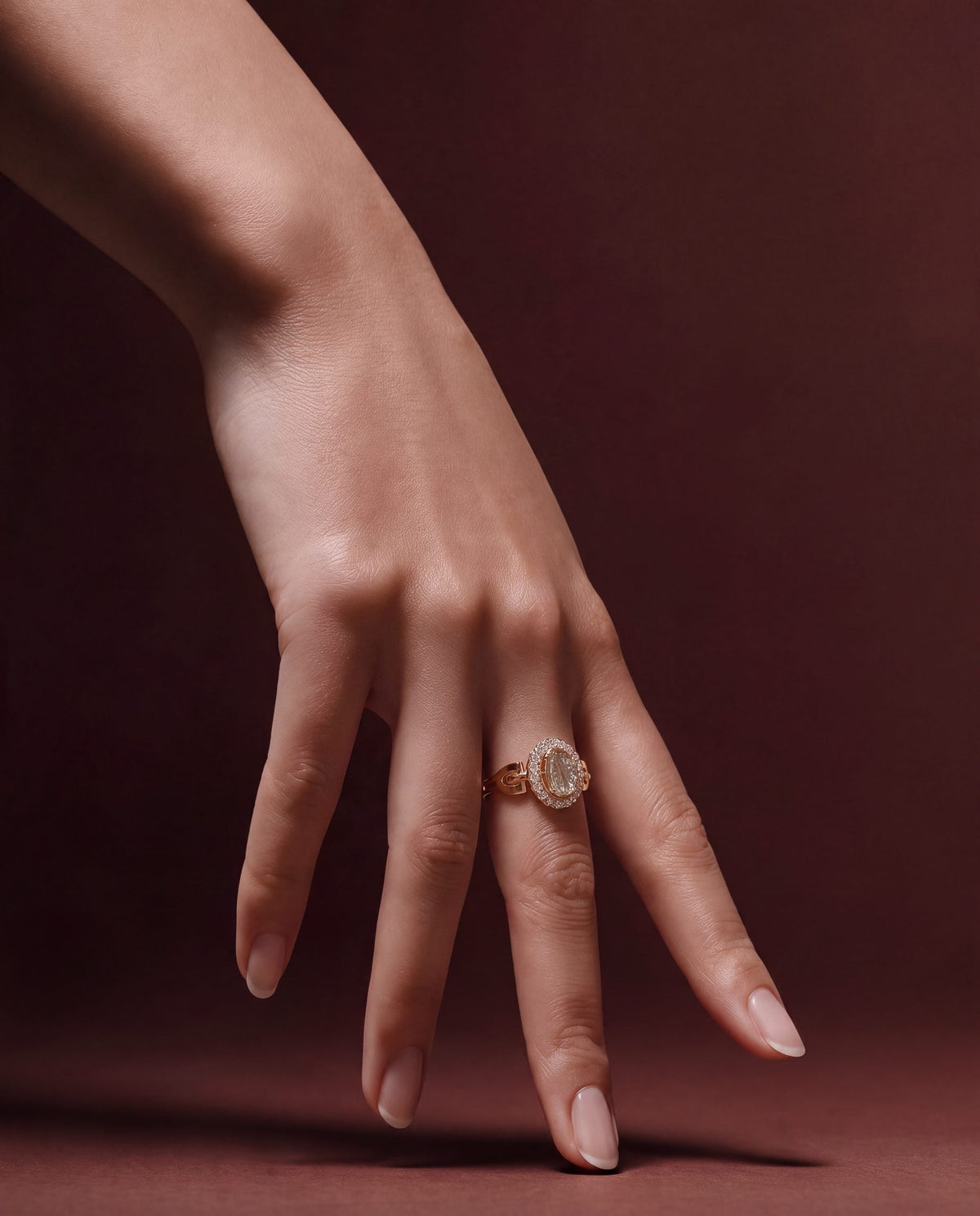 Sohana Polki And Diamond Ring