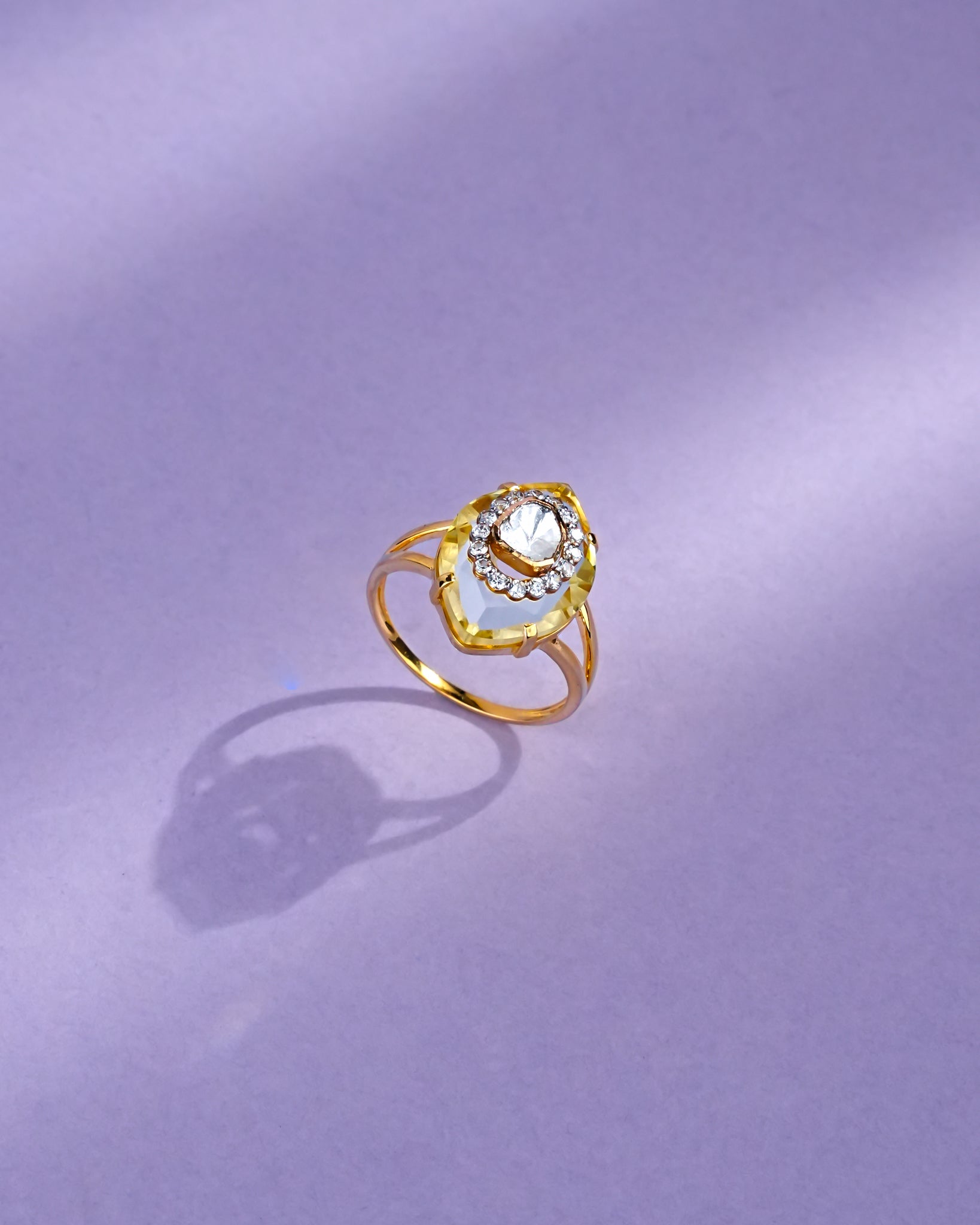 Kanishka Polki And Diamond Ring