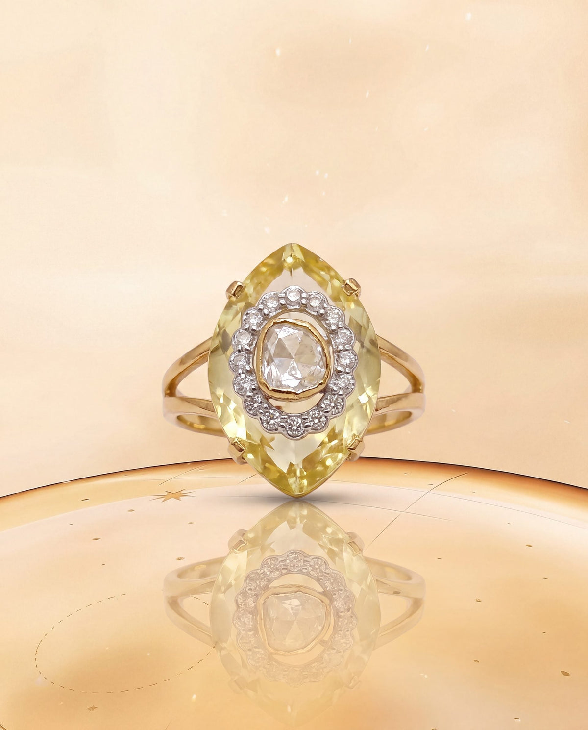 Kanishka Polki And Diamond Ring